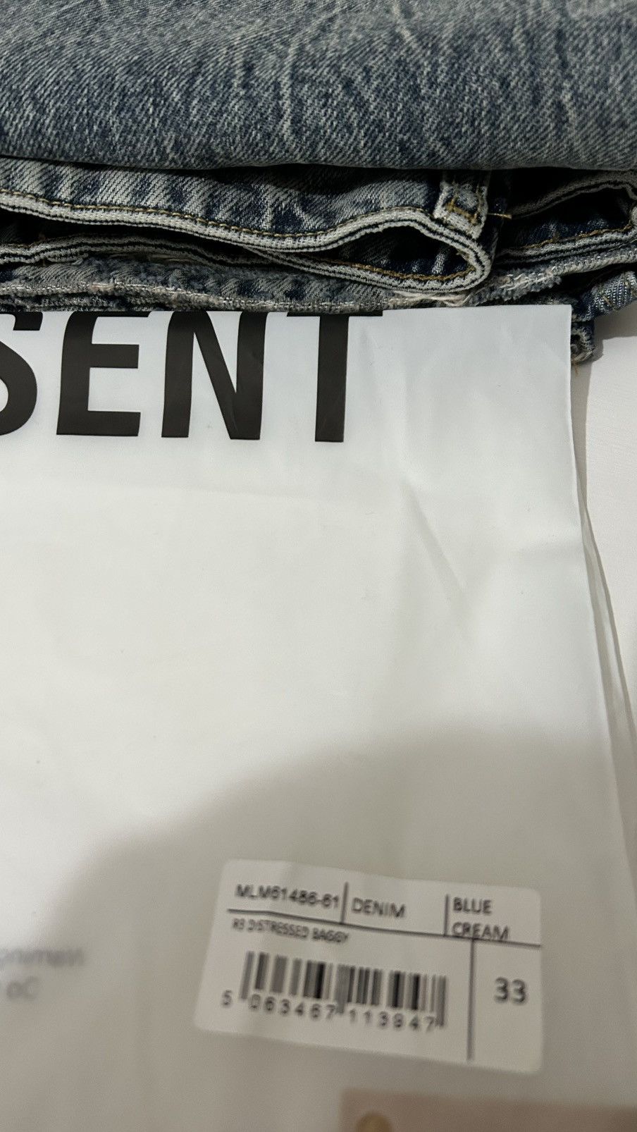 Represent Clo. Represent R3 Distressed Baggy Jeans Blue W33 – Premium Size US 33 - 18 Thumbnail