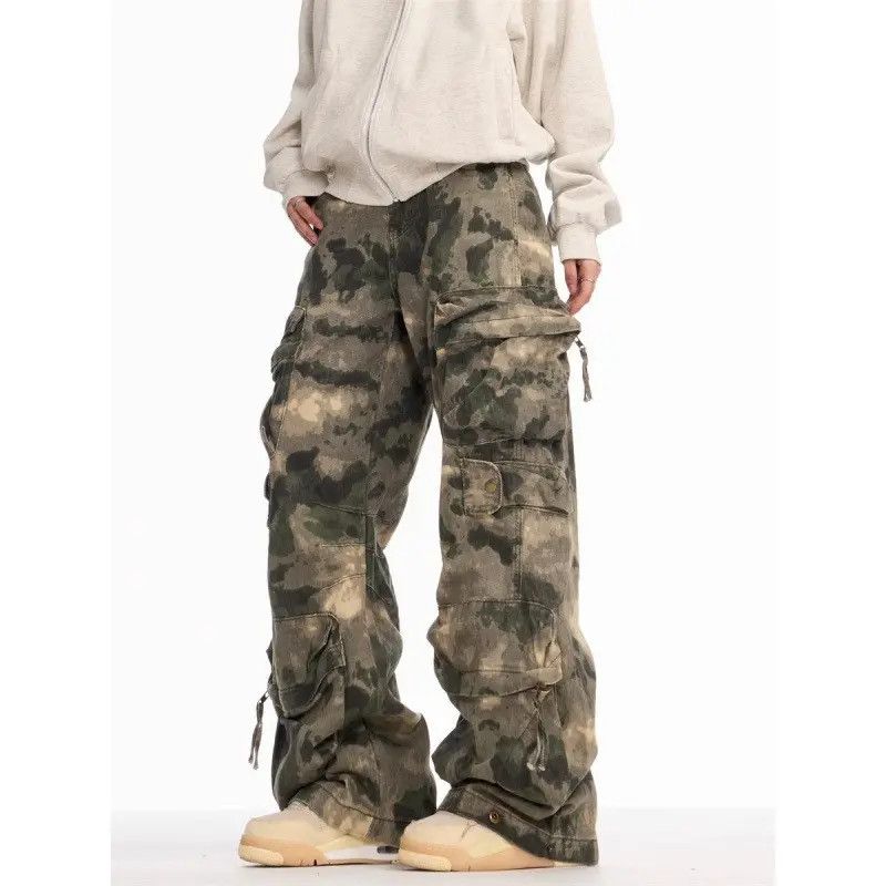 Japanese Brand × Jean Retro camouflage loose wide leg pocket jeans Size US 32 / EU 48 - 6 Thumbnail