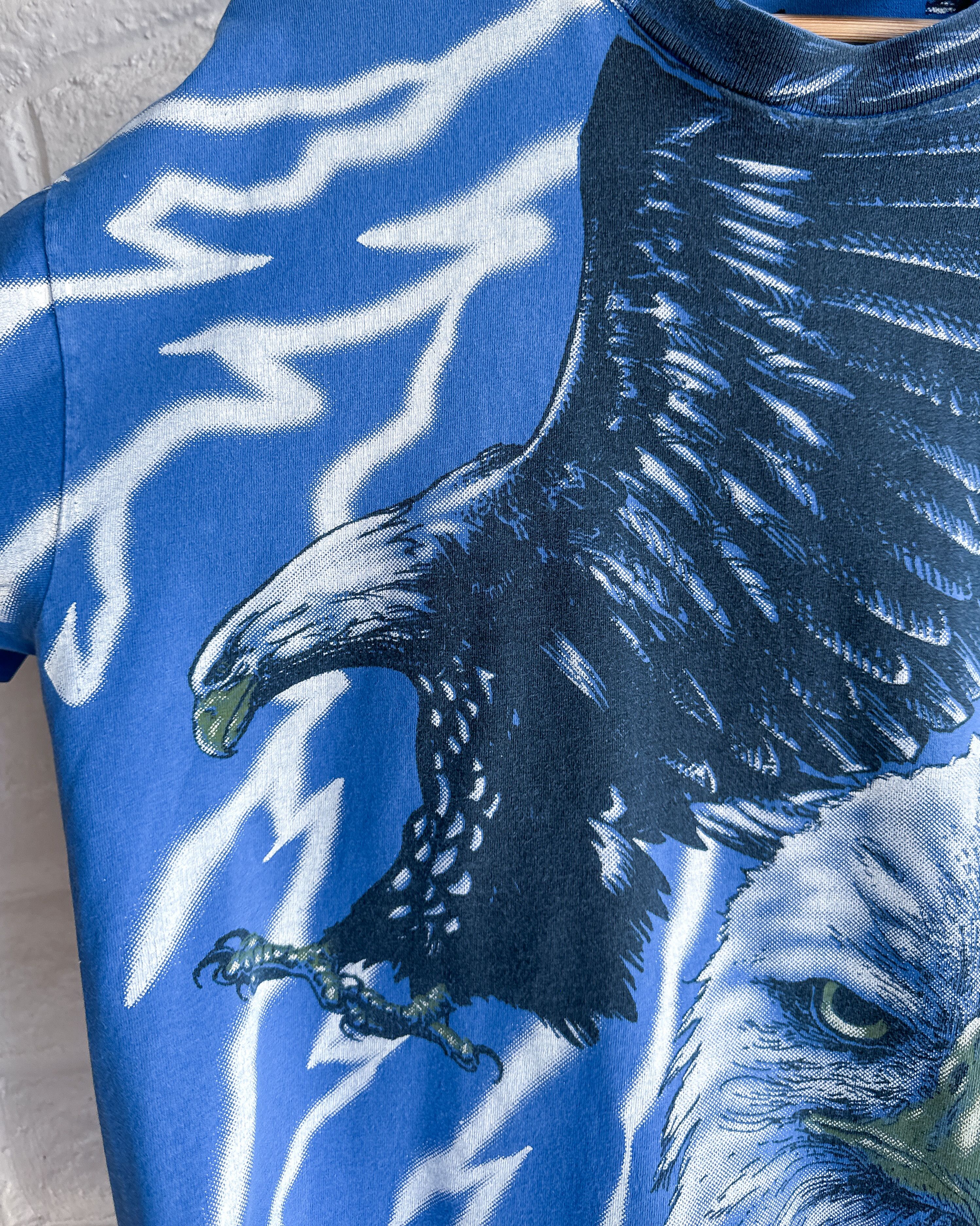 Vintage Vintage 90s American Thunder Lighting Eagle AOP T Shirt XL Size US XL / EU 56 / 4 - 4 Thumbnail