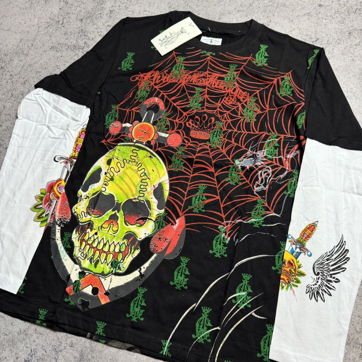 Christian Audigier NEW Christian Audigier Vintage Longsleeve T Shirt Size US L / EU 52-54 / 3 - 3 Thumbnail