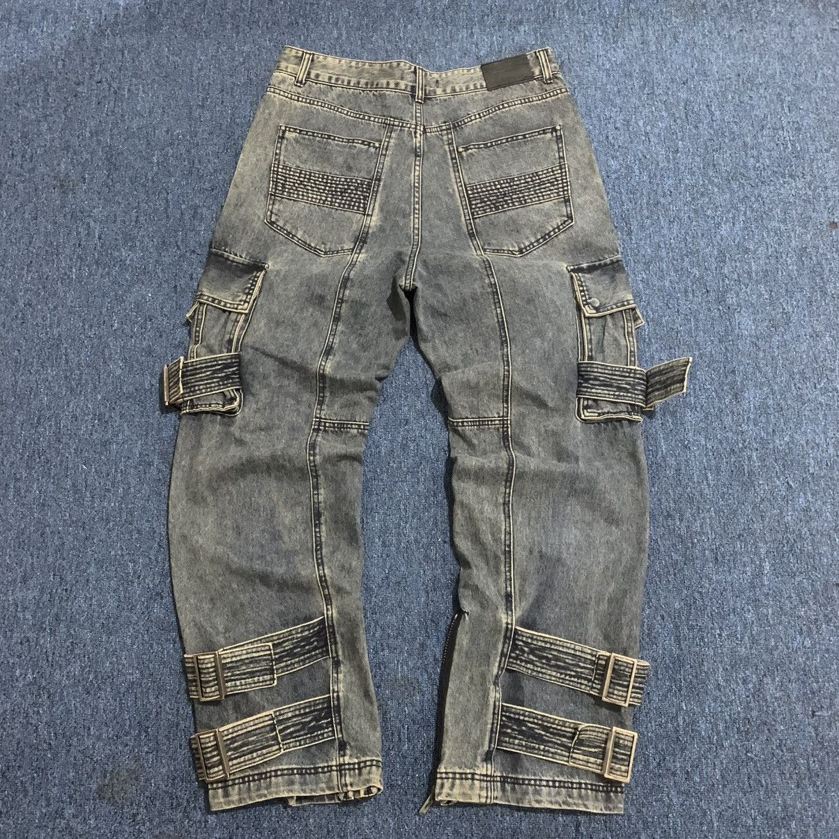 Japanese Brand Vtg denim cargo pants grunge style Size US 35 - 9 Thumbnail