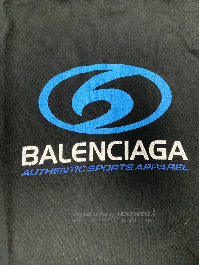 Balenciaga Balenciaga Blue Label Logo Printed Pattern Round Neck Shor Size US XXS / EU 40 - 3 Thumbnail