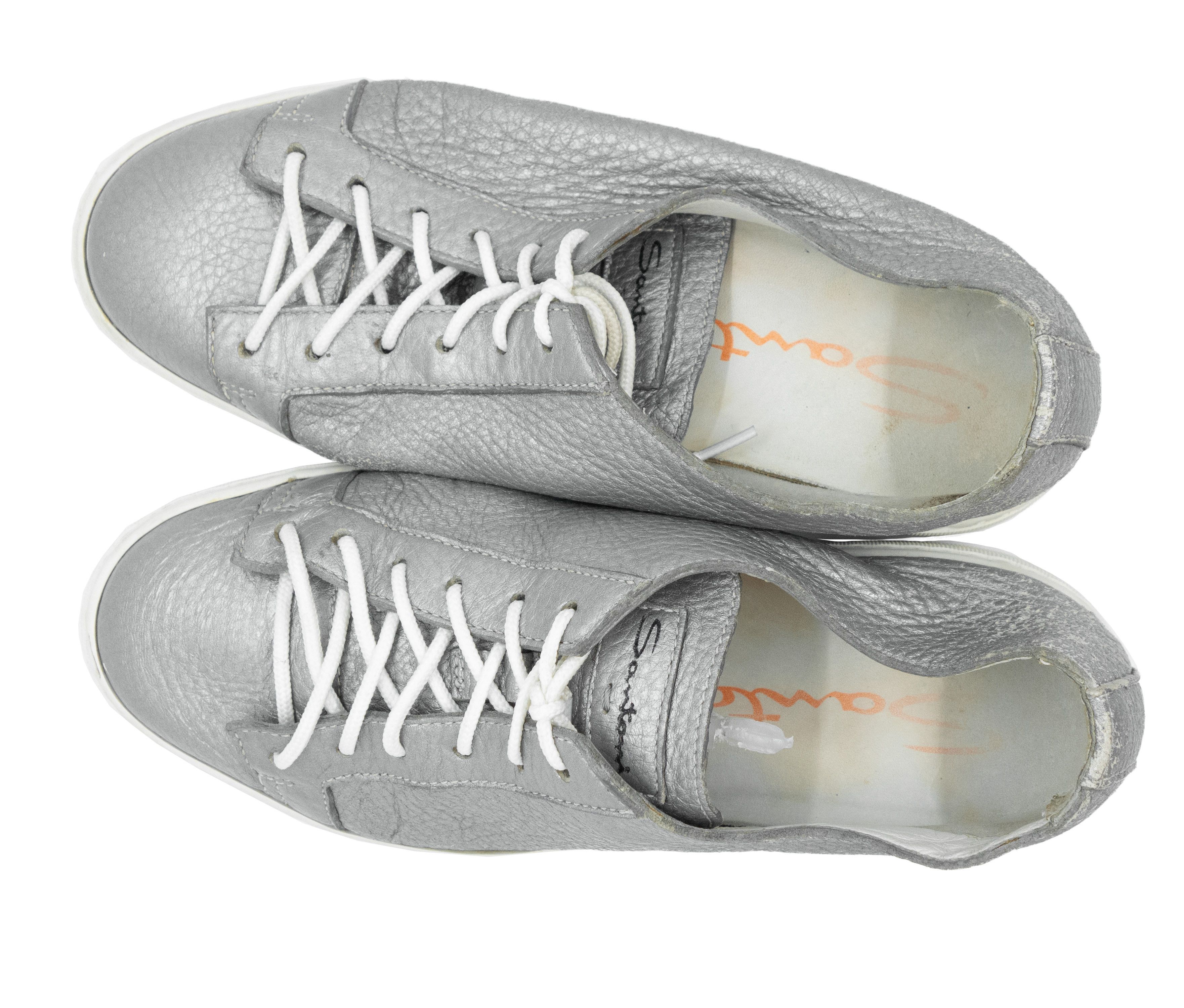 Santoni Leather Low Sneakers Size US 6 / IT 36 - 3 Thumbnail