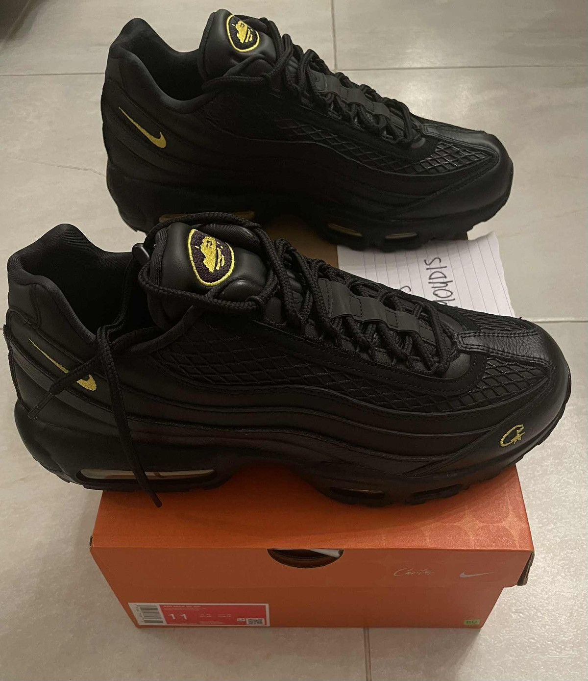 Corteiz × Nike Nike Air Max 95 x Corteiz “Honey Black” – Size EU 45 / US 11 Size US 11 / EU 44 - 4 Thumbnail