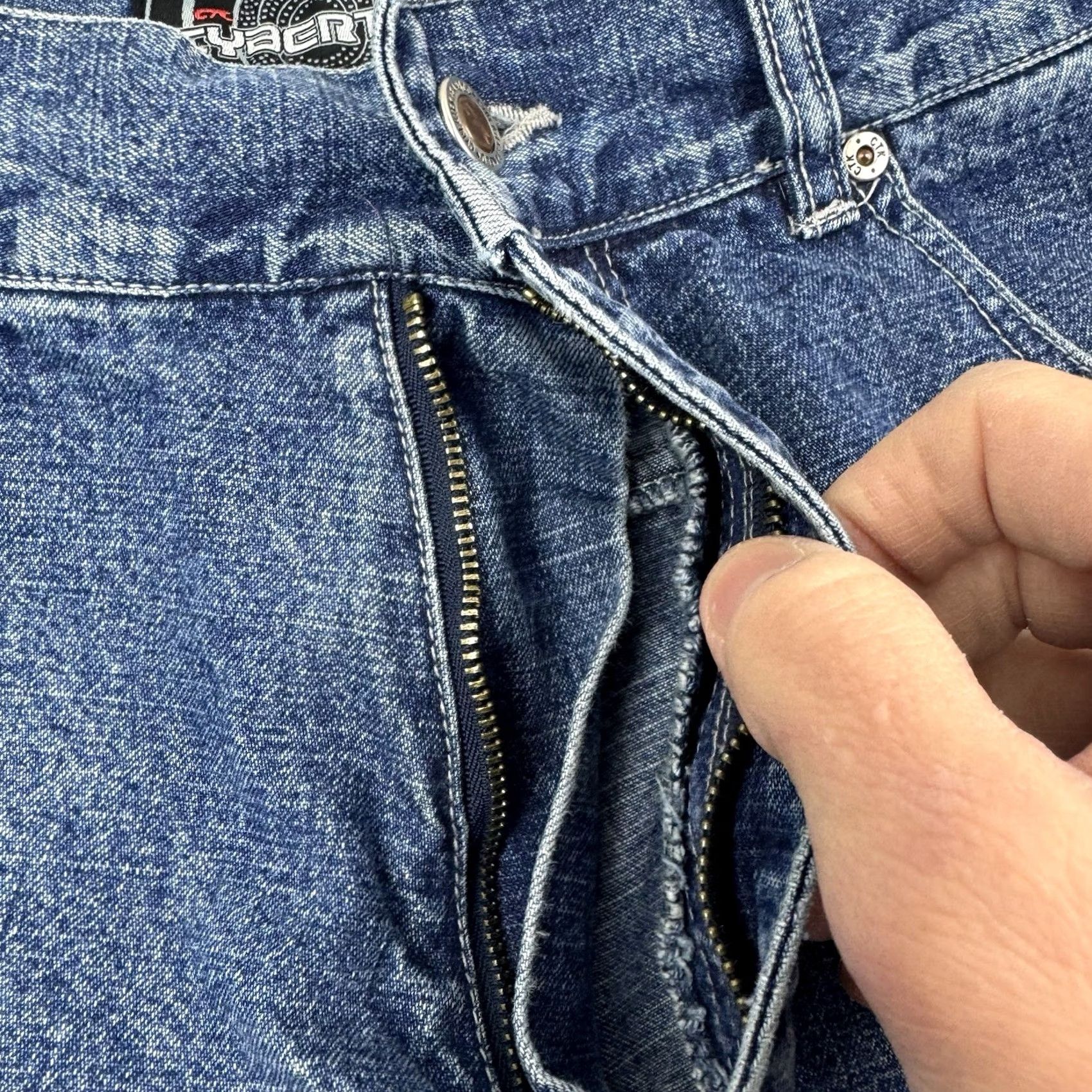Vintage VINTAGE Cybertek Jeans Adult 36x30 Baggy Relaxed Skater Hipster Punk Y2K Rave Jeans Size US 36 / EU 52 - 4 Thumbnail