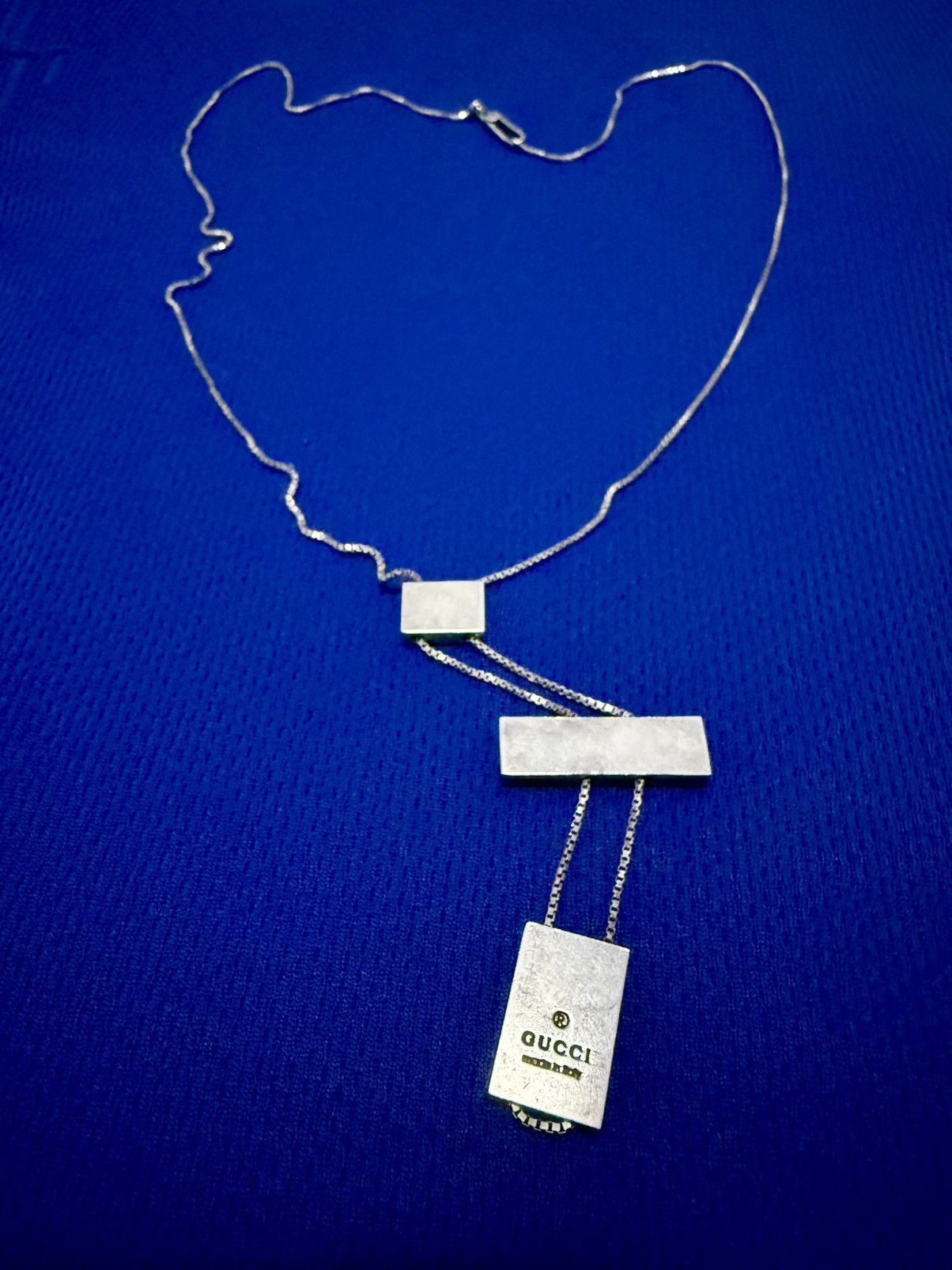 Gucci Gucci Silver Cross Pendant Necklace Size ONE SIZE - 2 Thumbnail