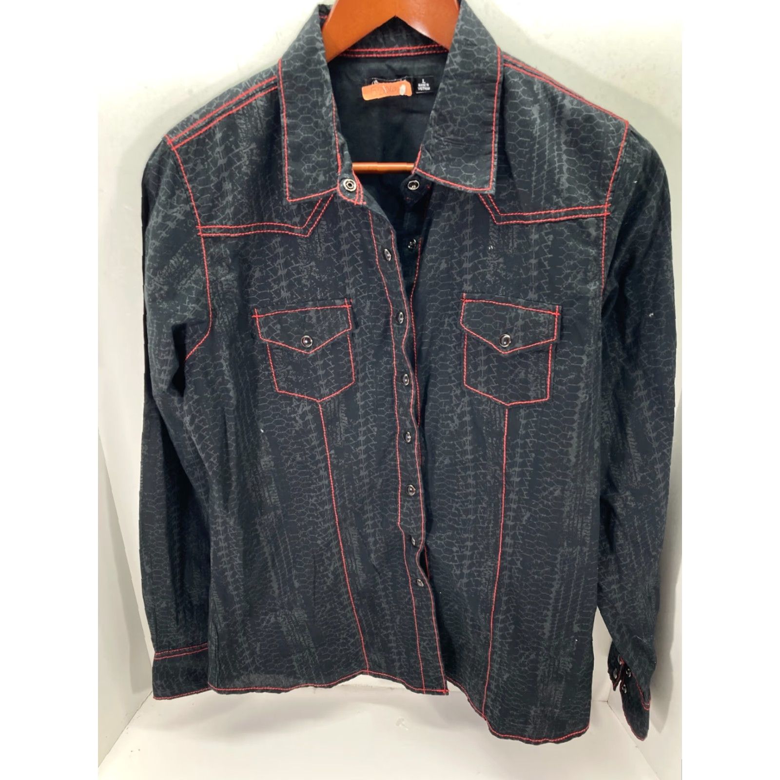 Vintage Cruel Girl Shirt Western Button-Up Womens L Black Geo Long Sleeve Cowgirl Rodeo Pockets Size L / US 10 / IT 46 - 2 Thumbnail