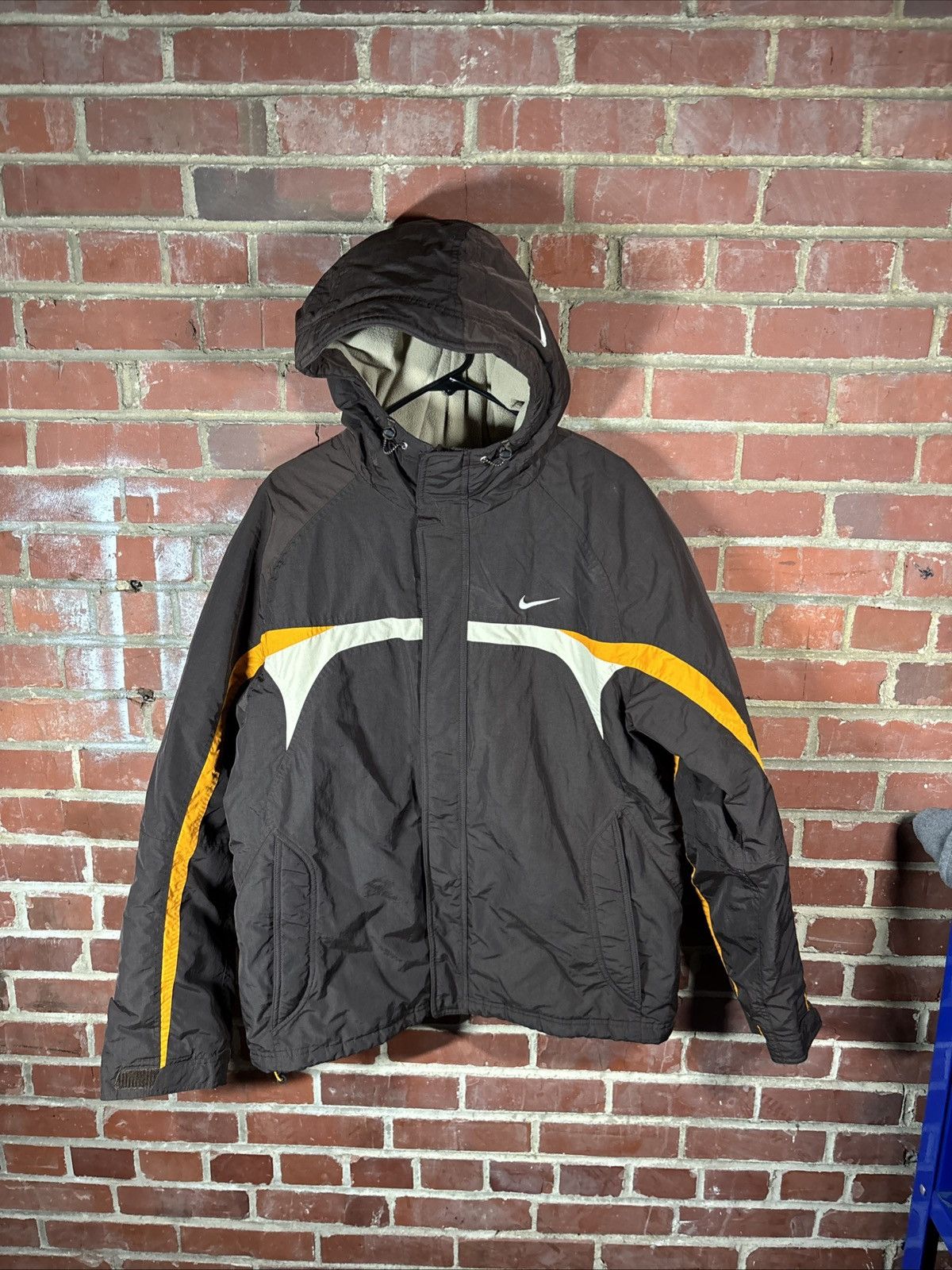 Nike Vintage Y2K Nike Swoosh Winter Jacket Zip Up Mens Large Size US M / EU 48-50 / 2 - 1 Thumbnail