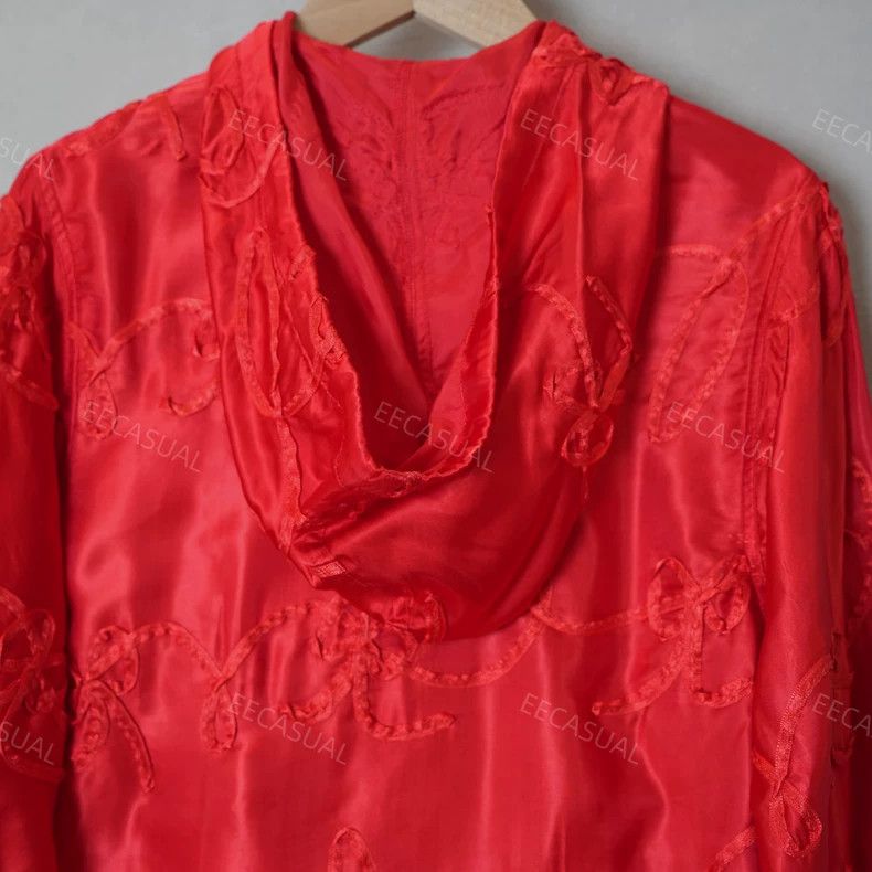 Comme des Garcons Comme Des Garcons Red Satin Ribbon Bow Hooded Jacket Size S / US 4 / IT 40 - 7 Thumbnail