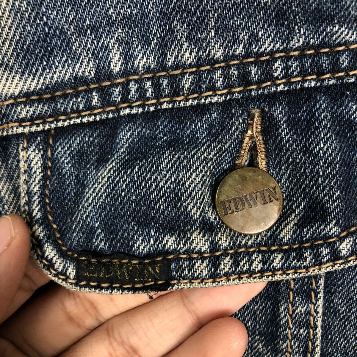 Edwin 🔥70’s True Vintage Trucker Denim Jacket Edwin Made in USA Size US M / EU 48-50 / 2 - 14 Thumbnail
