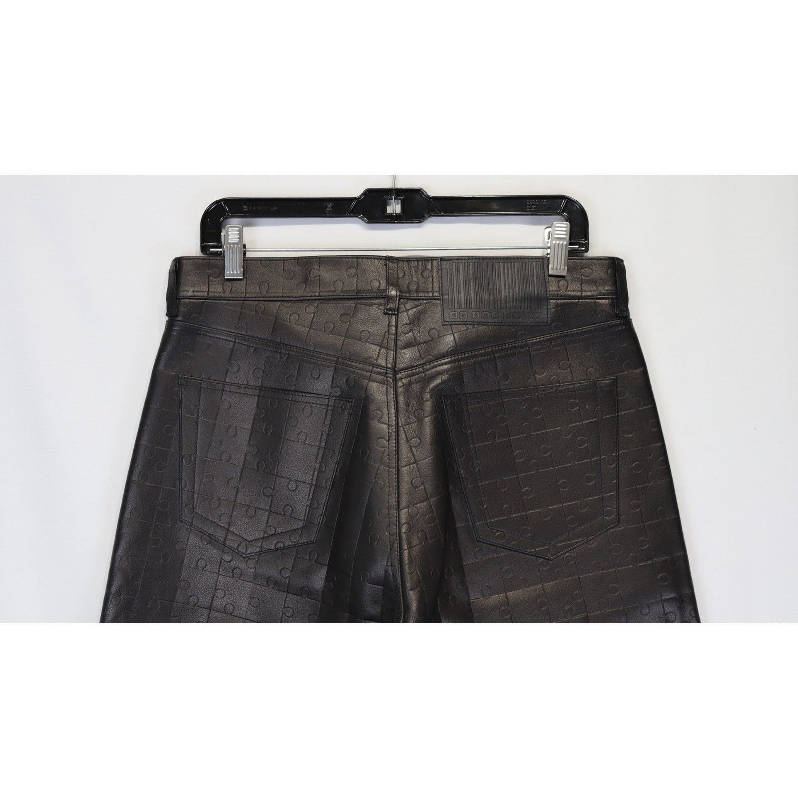 VTMNTS o1rshd1 Puzzle Leather Pants in Noir Black Size US 30 / EU 46 - 12 Thumbnail