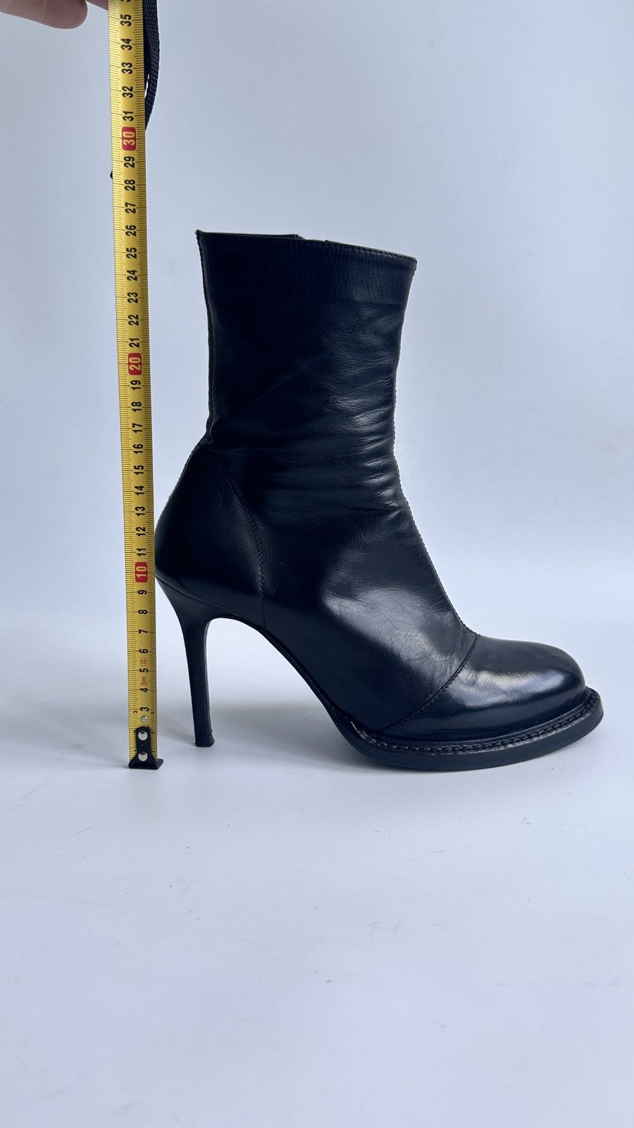 Ann Demeulemeester Ann Demeulemeester Leather High Heel Boots Archive Goth Size US 7.5 / IT 37.5 - 21 Thumbnail
