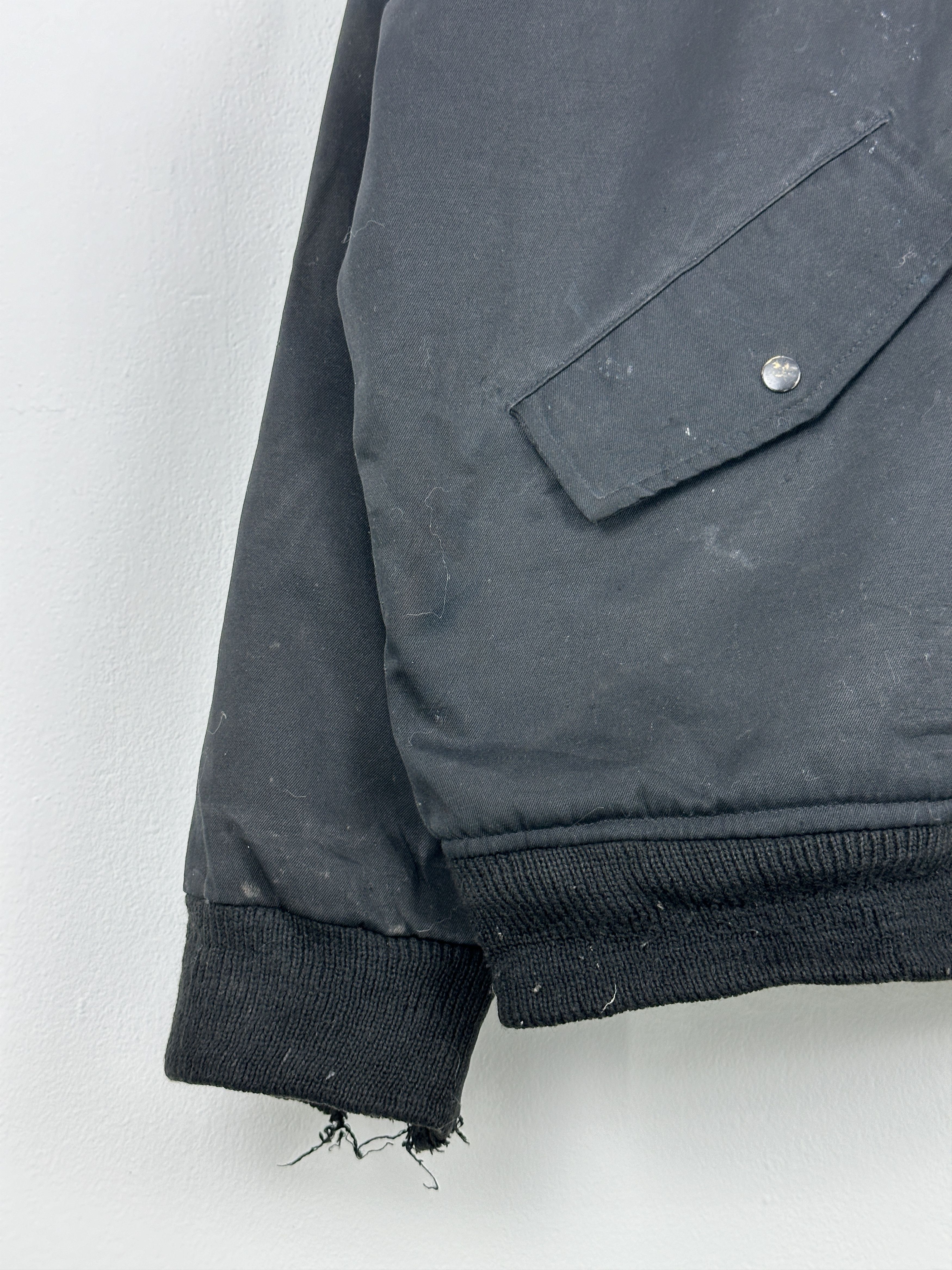 LONE WOLF Vintage Lonely Wolf Zipper Ups Bomber Jacket Black JA0079 Size US XL / EU 56 / 4 - 11 Thumbnail