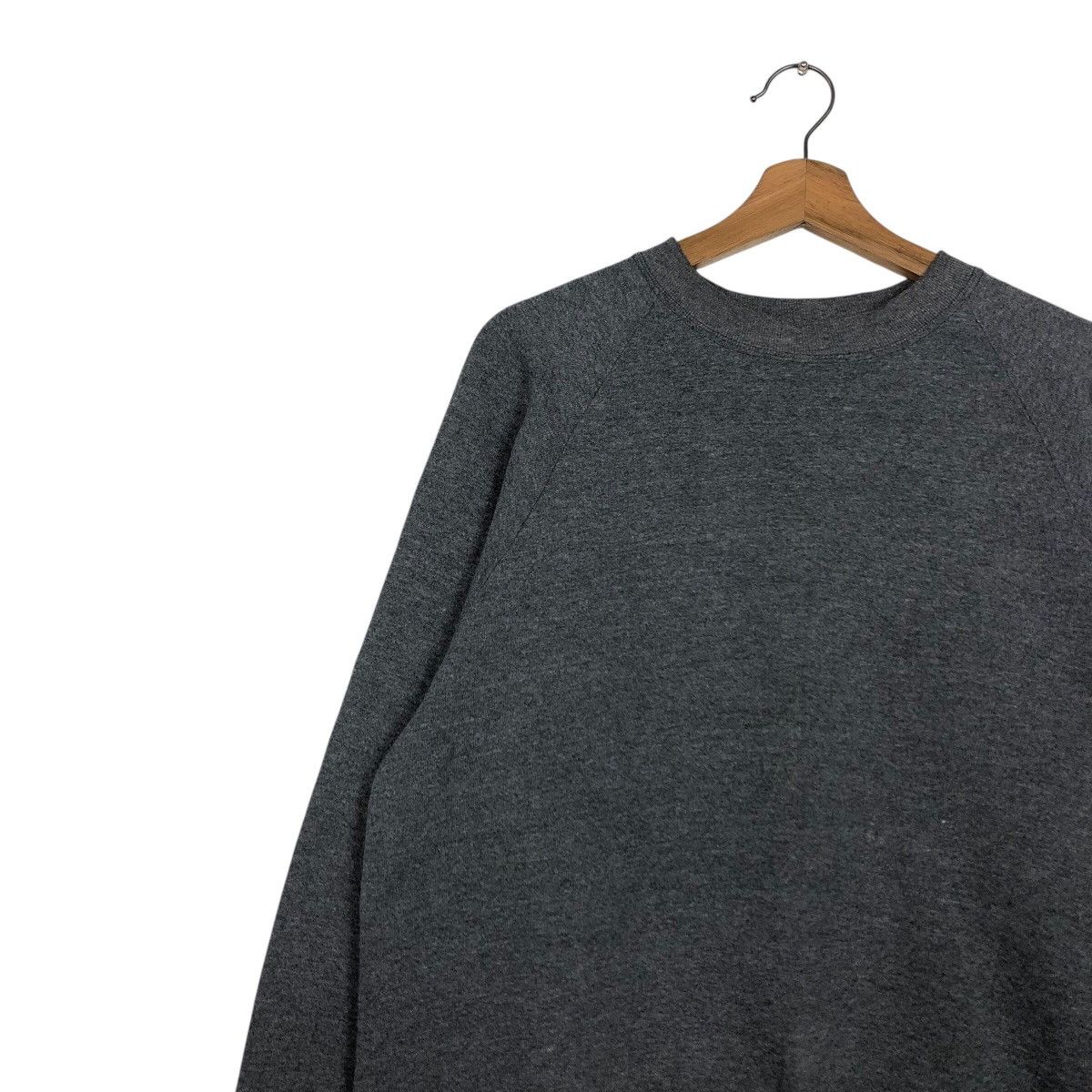 Vintage 📌Vintage Plain Sweatshirt Fruit Of The Loom Rich Grey Size US L / EU 52-54 / 3 - 8 Thumbnail