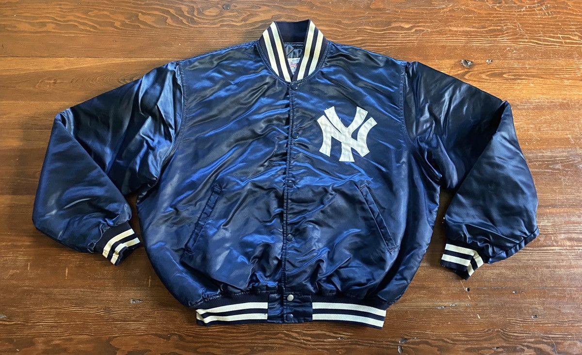 Starter Vintage 80’s New York Yankees Starter Satin Bomber Jacket Size US L / EU 52-54 / 3 - 2 Thumbnail