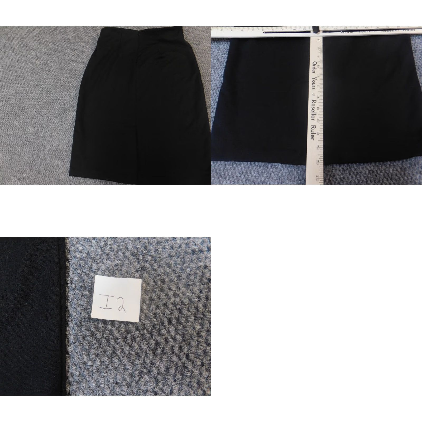Vintage Philosophy Skirt Womens Knee Length A-Line Zip Black Polyester Knit Zipper Regular 2 Casual Vintage No Size 26" / US 2 / IT 38 - 8 Thumbnail