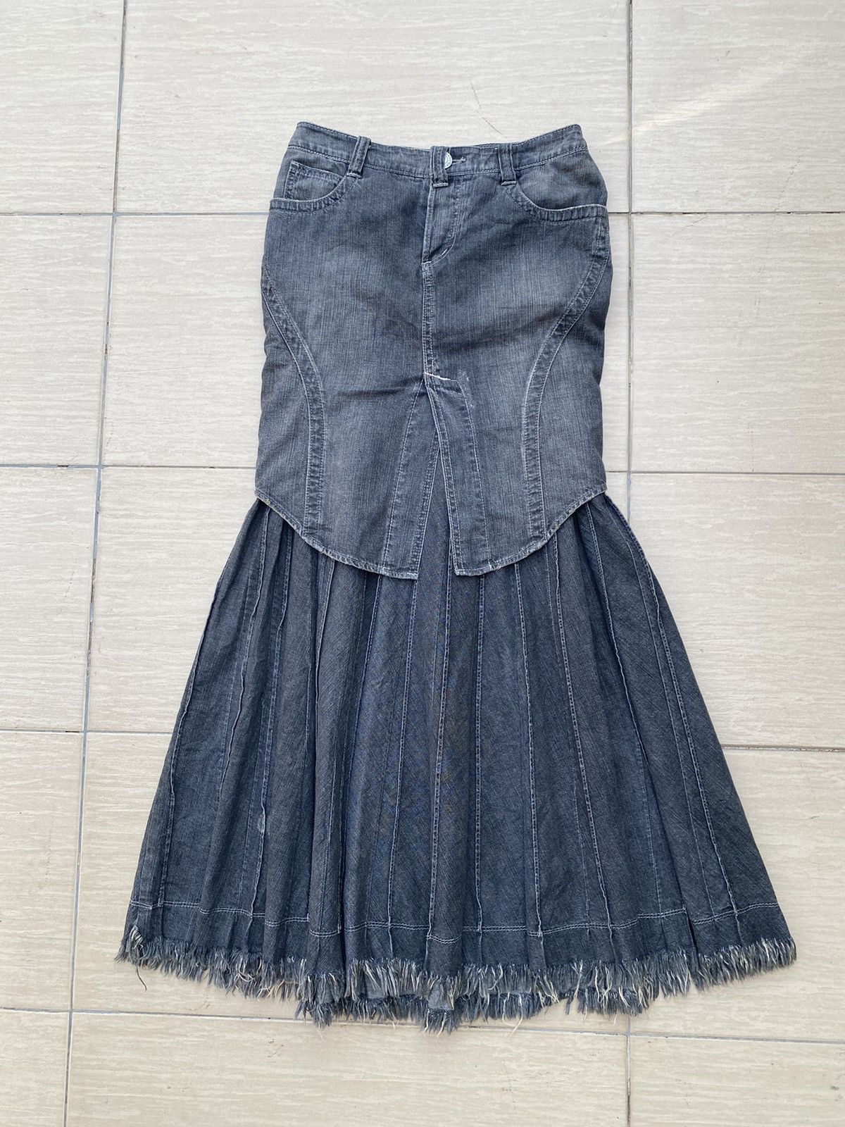 Jean Paul Gaultier vintage jean’s paul gaultier layered gray denim Size 25" / US 0 / IT 36 - 1 Thumbnail