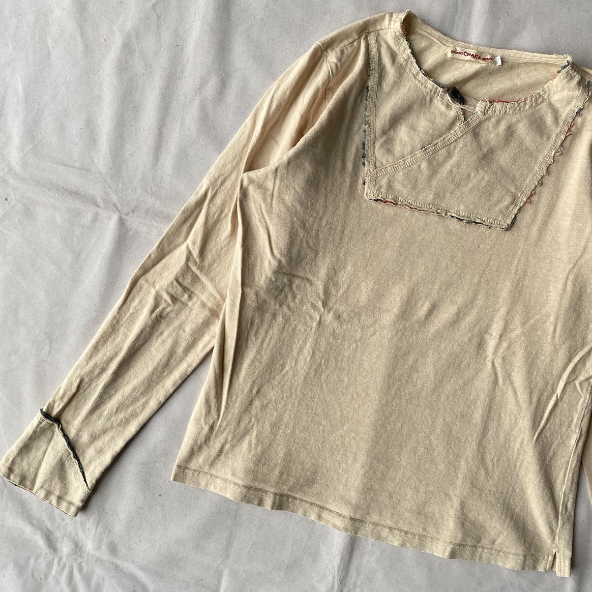 If Six Was Nine × Issey Miyake × Japanese Brand Basic Japanese Raw Asymmetrical Cut Issey Miyake Style Tees Size US L / EU 52-54 / 3 - 3 Thumbnail