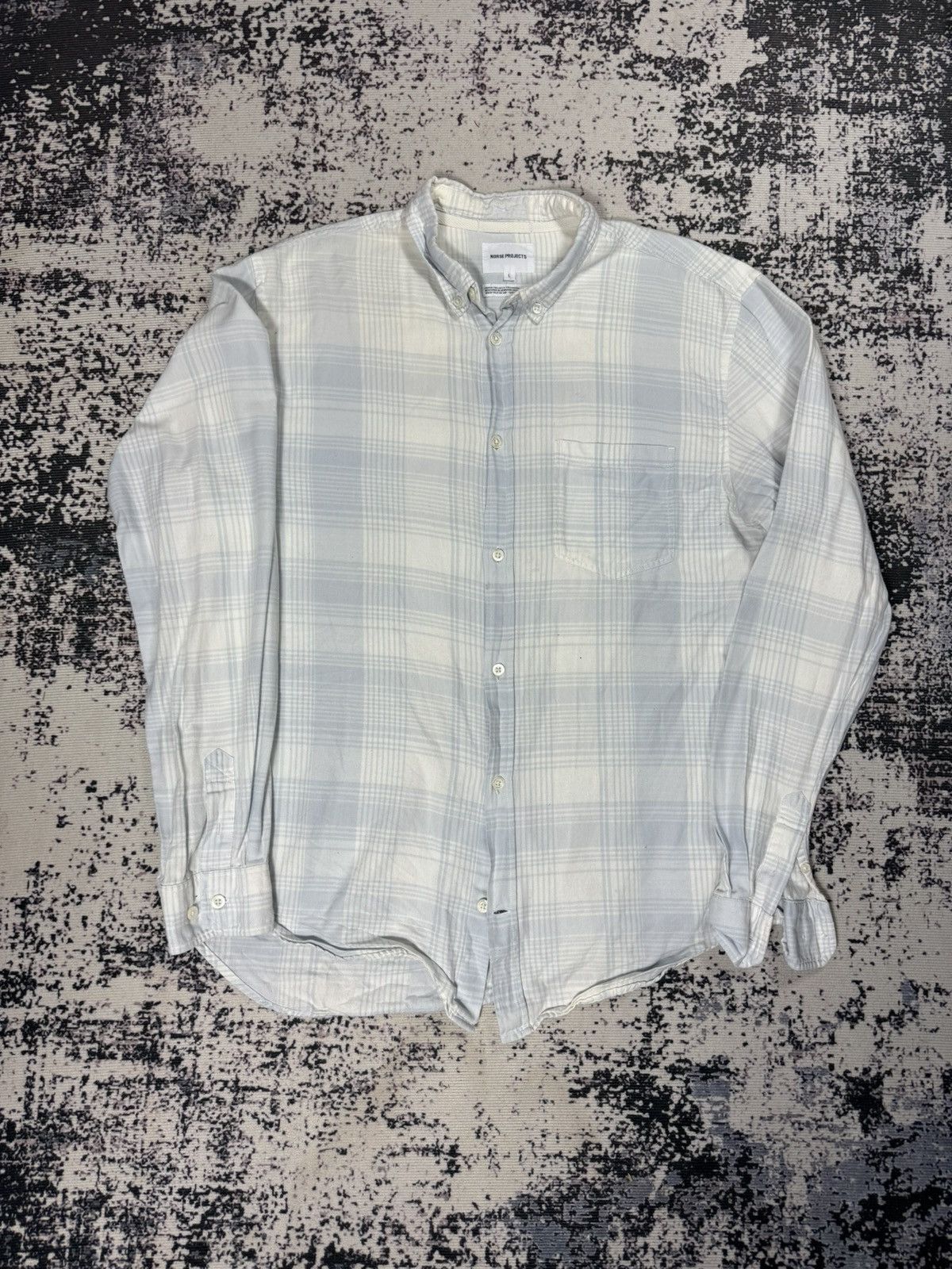 Norse Projects Norse Projects Osvald Light Check Long Sleeve Shirt Button Size US L / EU 52-54 / 3 - 1 Thumbnail