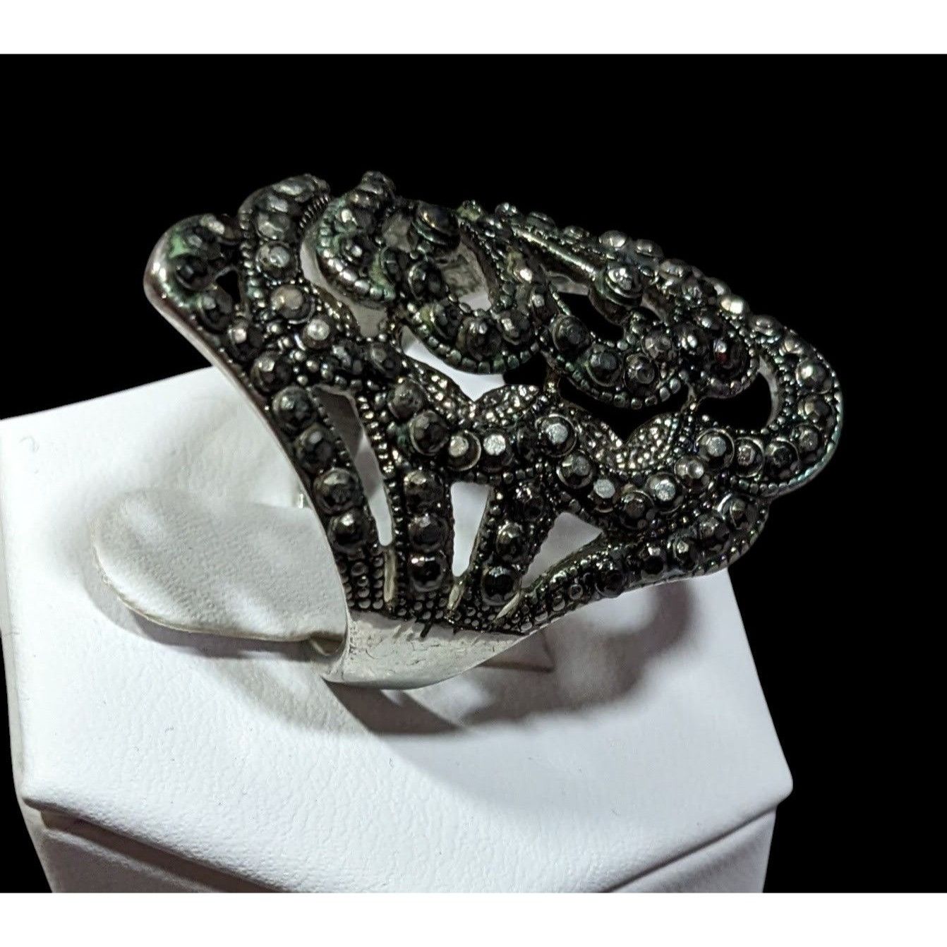 Other Gothic Whimsical Art Nouveau Silver Tone Ring Size 9 Size ONE SIZE - 4 Thumbnail