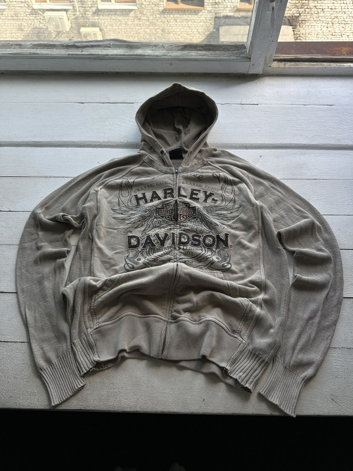 Harley Davidson 🚨Harley Davidson Hoodie BIG LOGO HARLEY MOTORCYCLE RARE Size US L / EU 52-54 / 3 - 1 Thumbnail