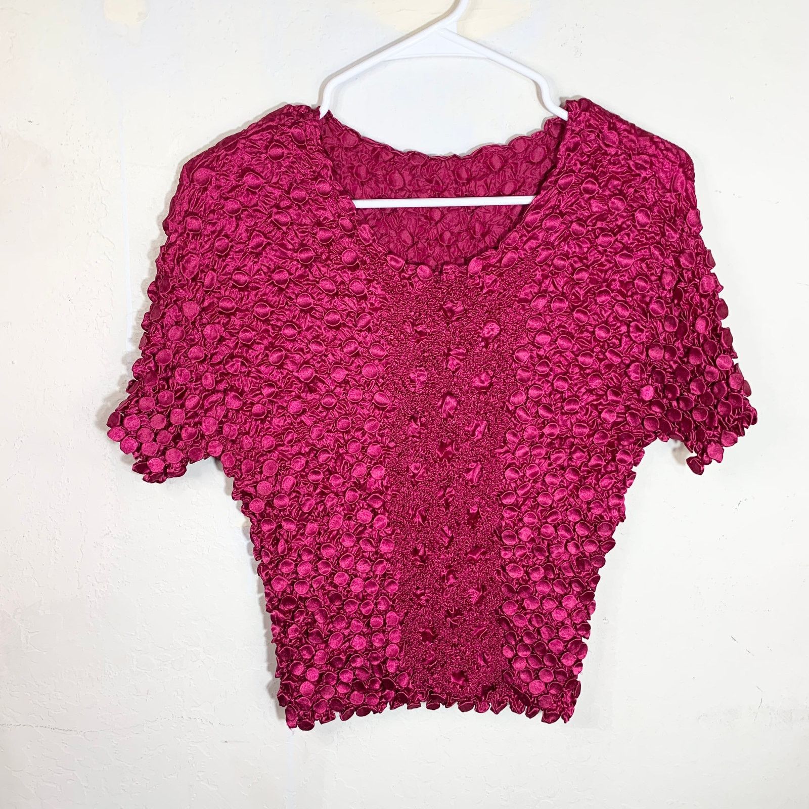 Other Pink Strechable Popcorn Textured Tank Top Size S Size S / US 4 / IT 40 - 1 Thumbnail