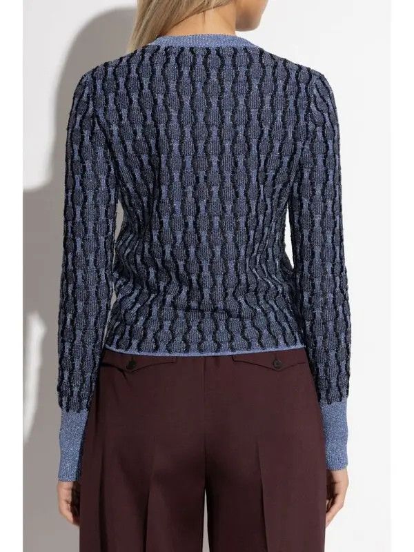 Lanvin o1y0326 Cardigan in Light Blue/Black Size M / US 6-8 / IT 42-44 - 3 Thumbnail