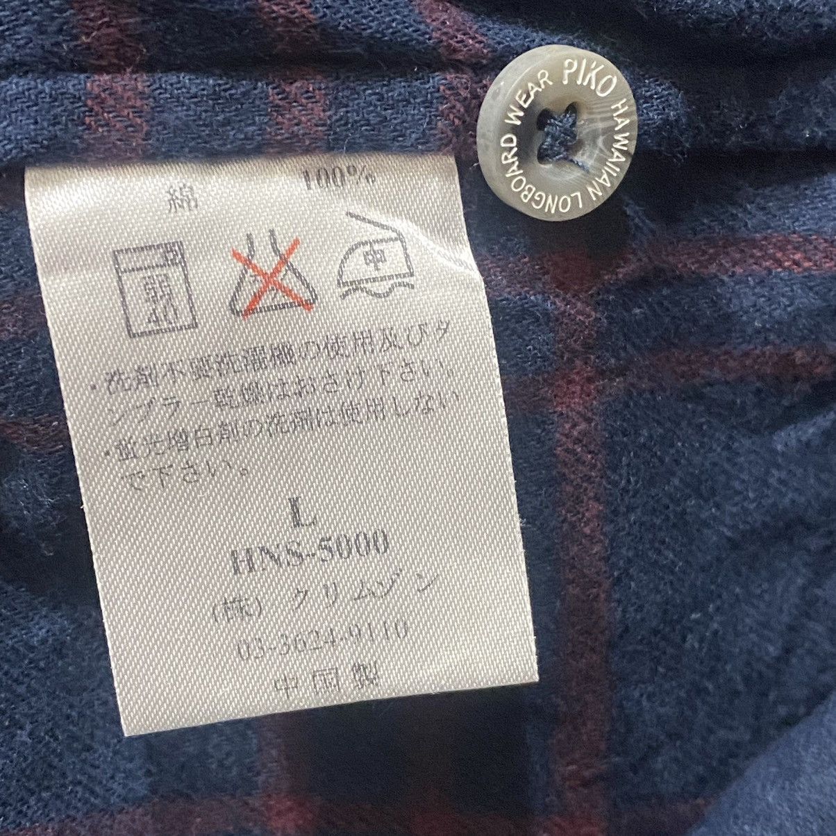 Japanese Brand Vintage 90s Piko Flannel Size US XL / EU 56 / 4 - 6 Thumbnail