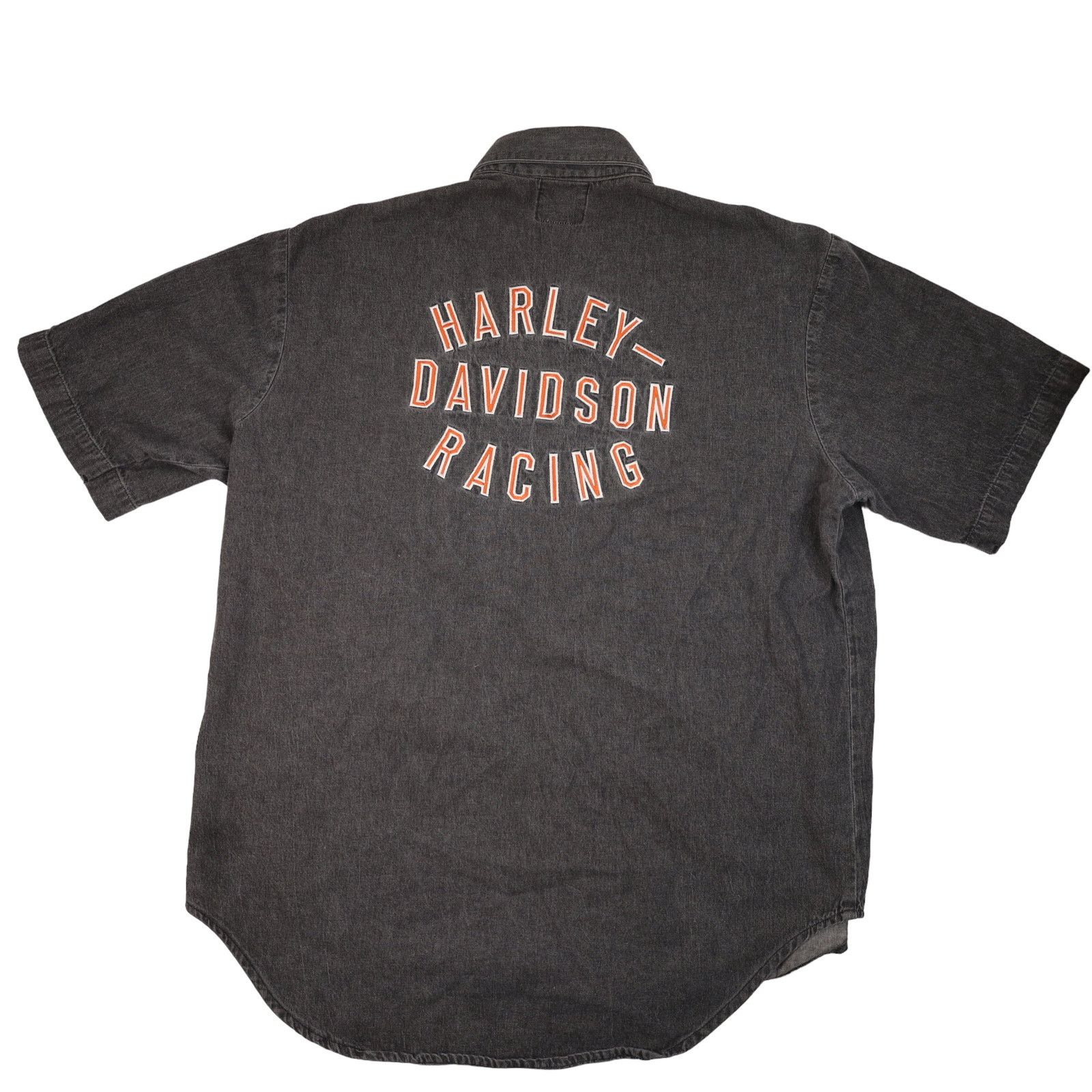 Vintage Harley Davidson Racing Embroidered Spellout Shirt