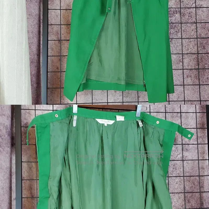 Dior Dior Green Cotton Blend A. Size 30" / US 8 / IT 44 - 3 Thumbnail