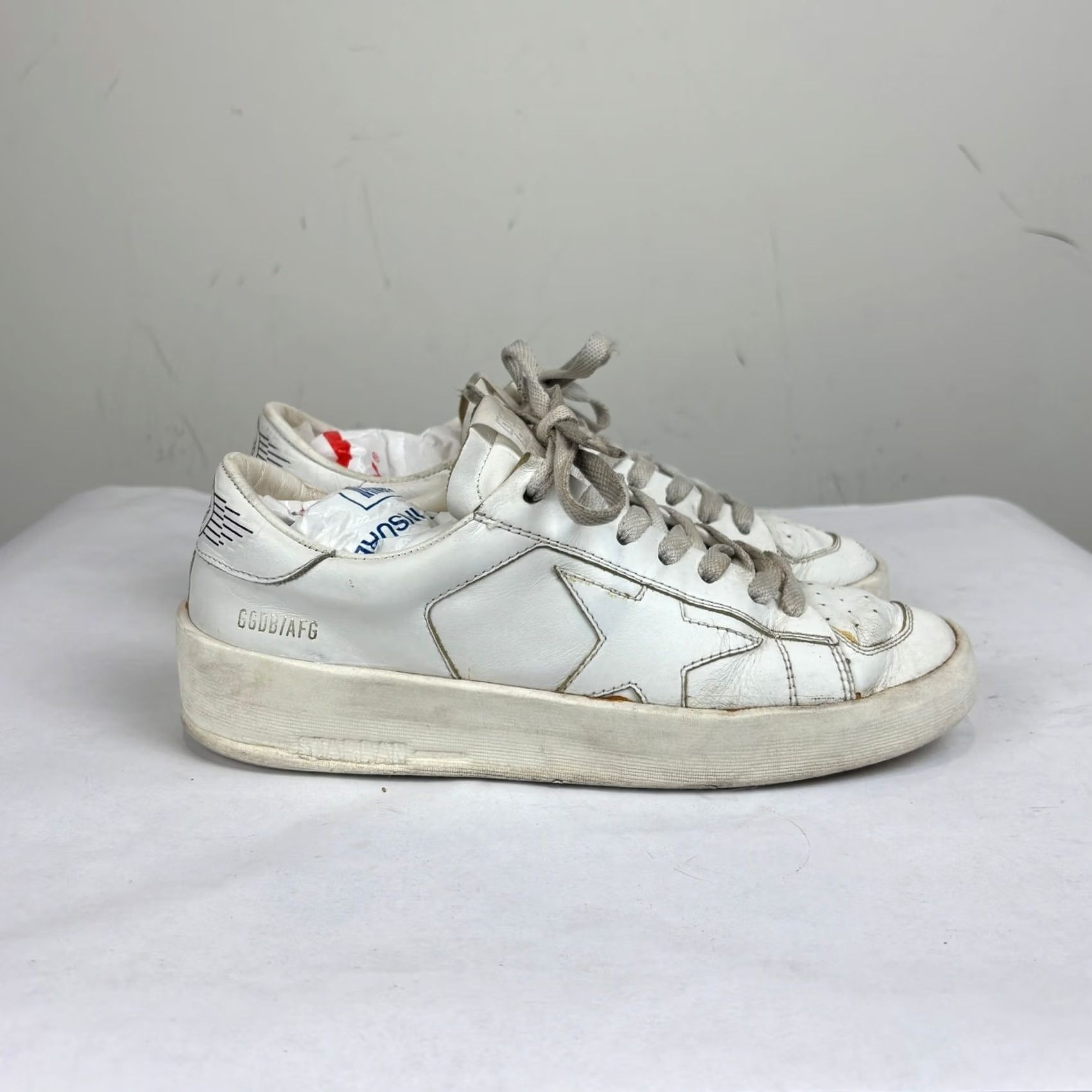 Golden Goose Golden Goose GGDB Stardan Leather Low Top Trainers Sneakers Women 36 White 6 US Women’s Shoes Size M / US 6-8 / IT 42-44 - 3 Thumbnail
