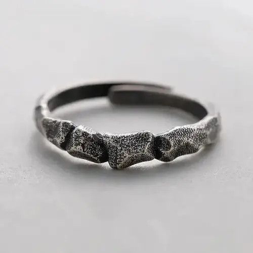 Vintage Retro Mountain Peak Rock Ring Size ONE SIZE - 2 Thumbnail