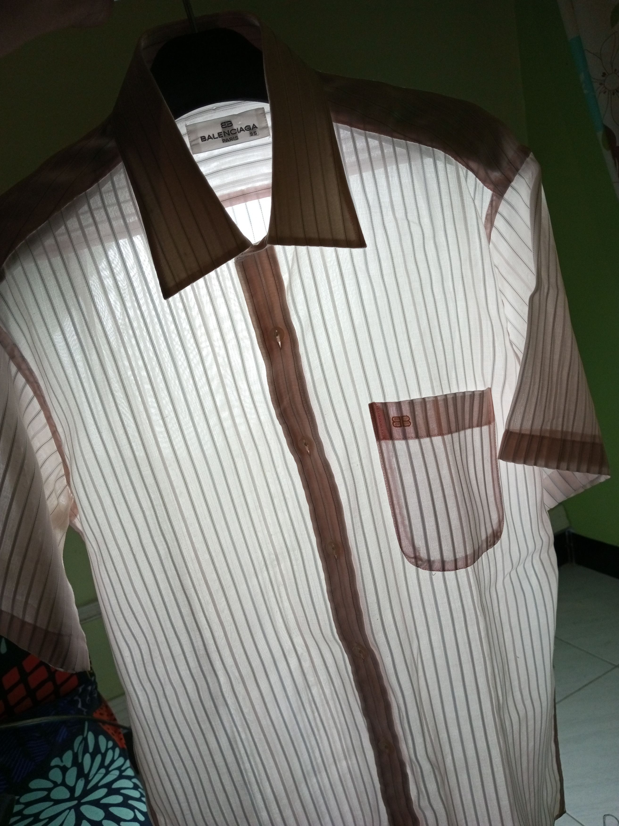 Balenciaga 90s Vintage Balenciaga Pink Stripe Shirt Rare Luxury Size US L / EU 52-54 / 3 - 12 Thumbnail