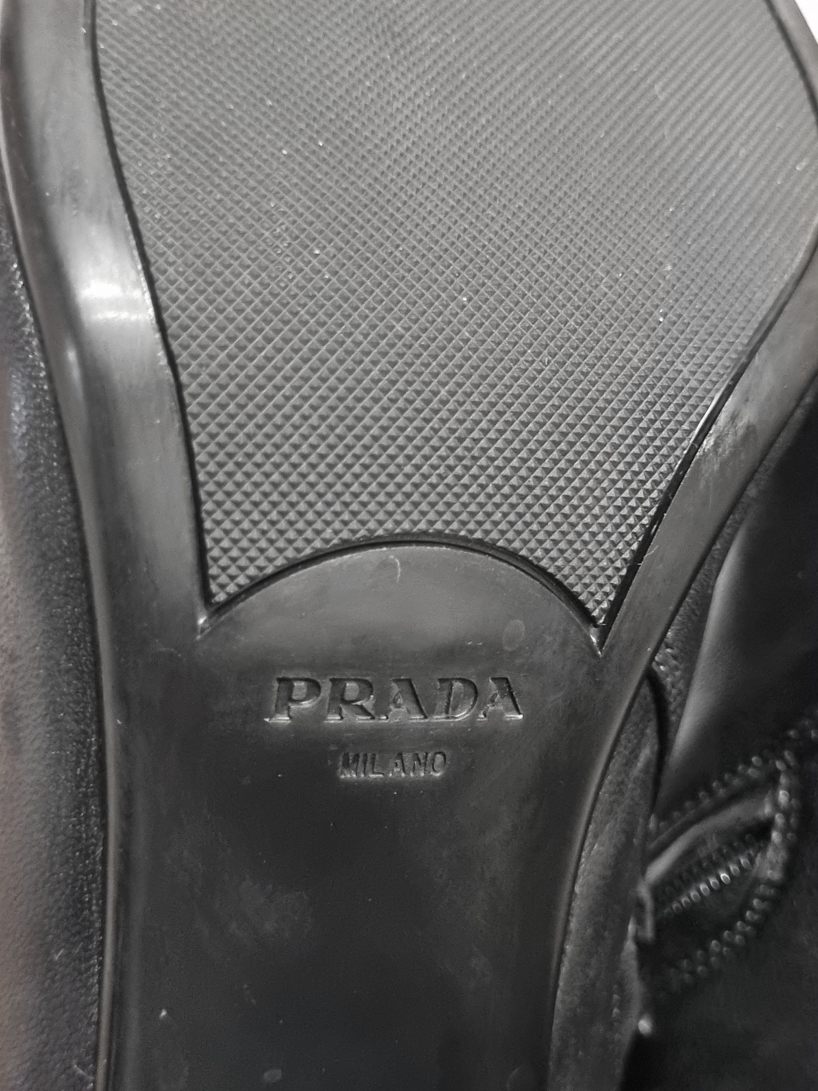 Prada Vintage Prada Leather Zip-Up Heeled Ankle Boots Shoes Size US 8 / IT 38 - 16 Thumbnail