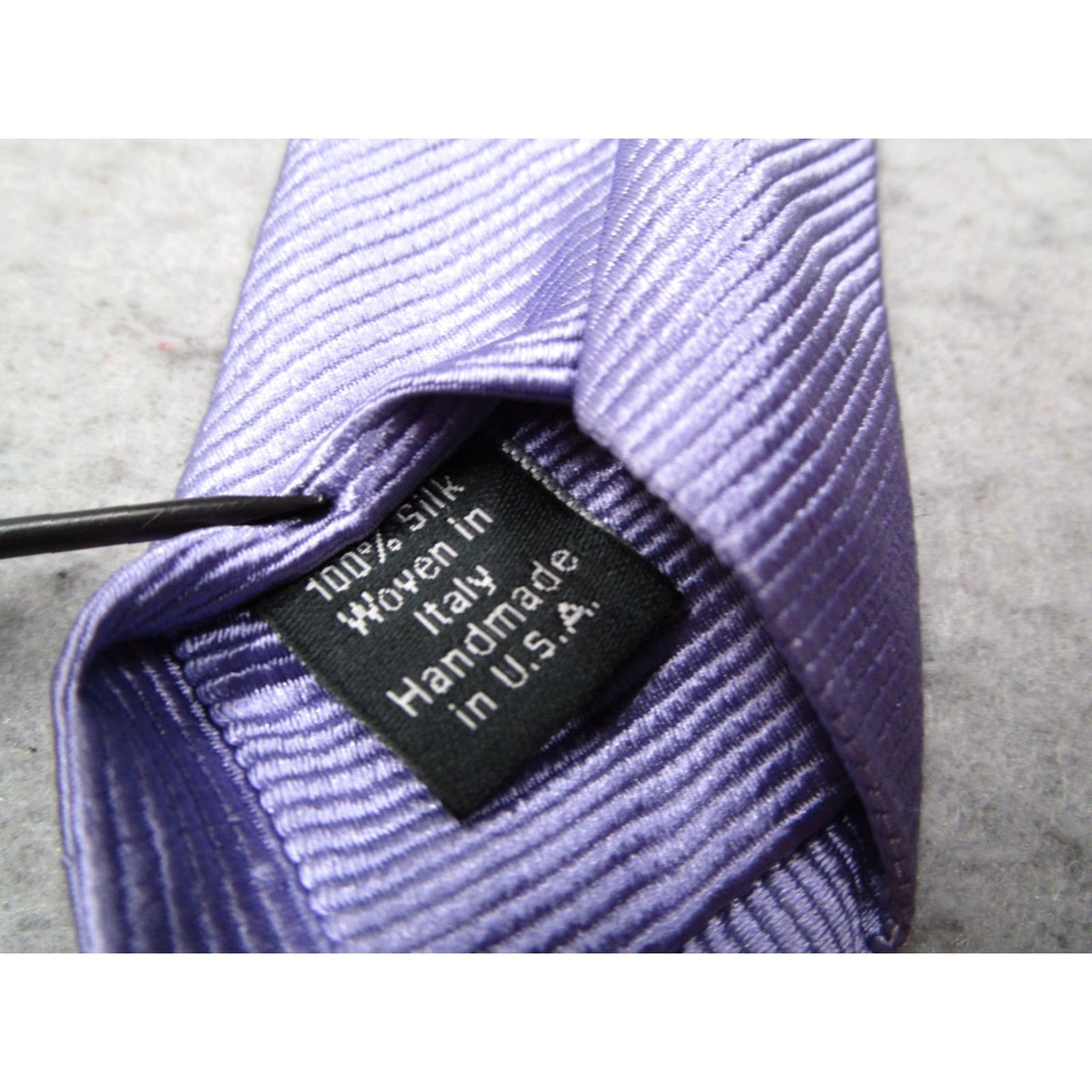 David Donahue David Donahue Silk Tie One Size Purple Striped Handmade Designer Made in Italy Mens Size ONE SIZE - 5 Thumbnail