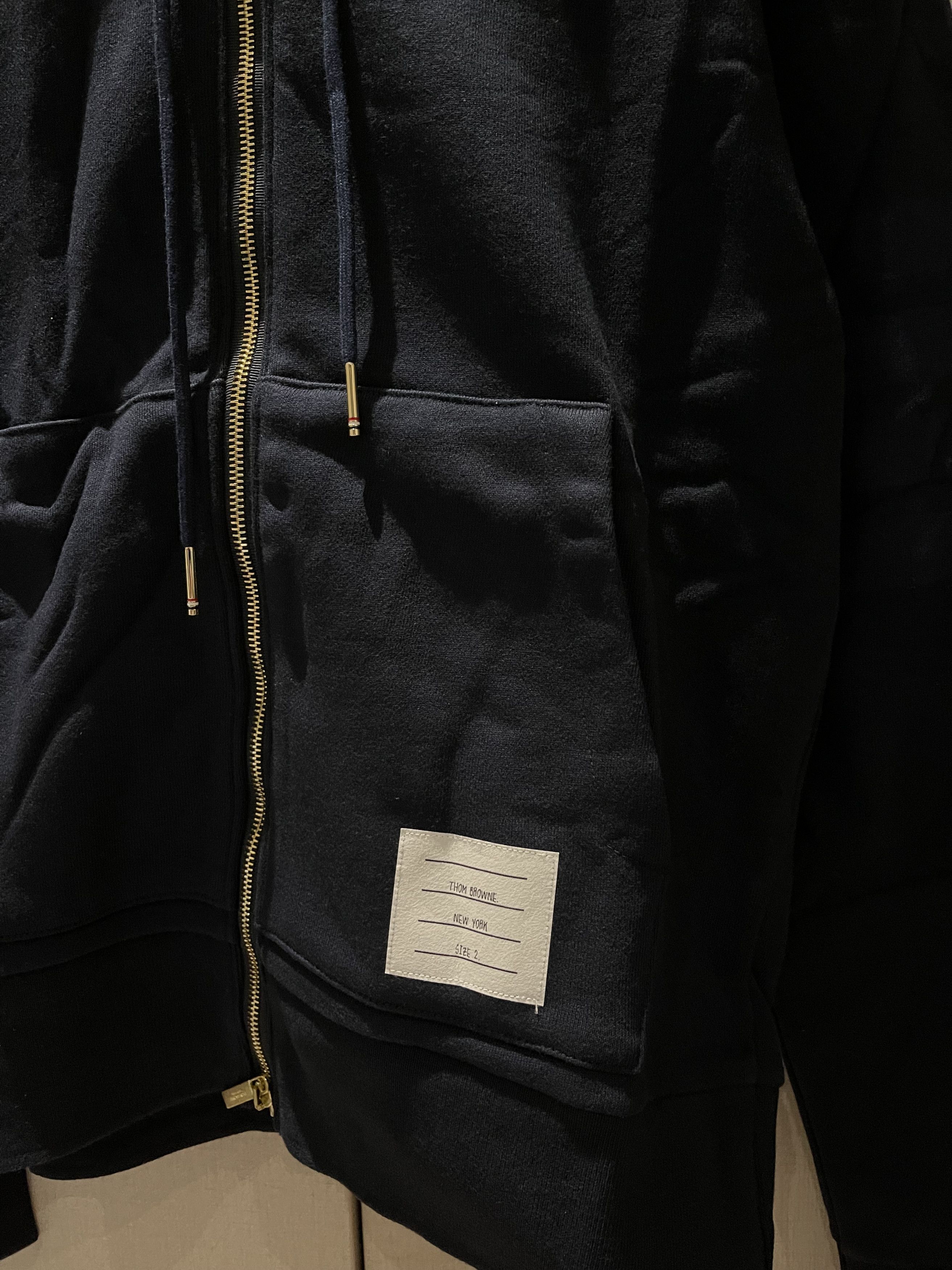 Thom Browne Thom Browne Zip Hoodie Navy Size US M / EU 48-50 / 2 - 4 Thumbnail