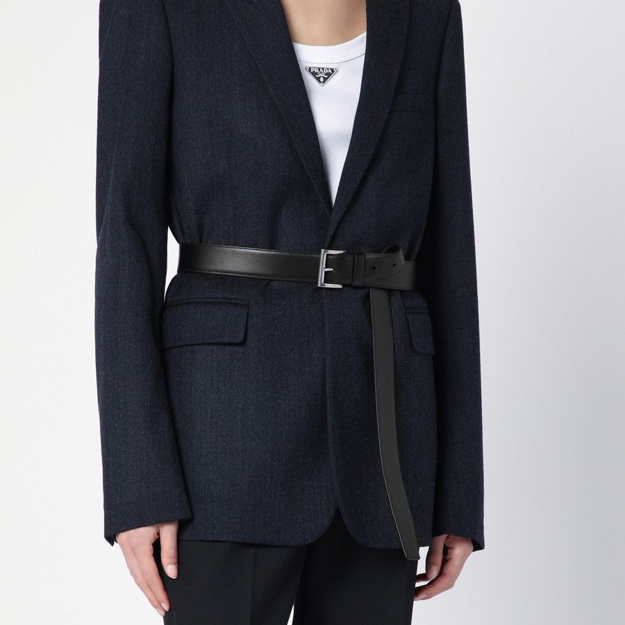 Prada o1d2blof0924 Size: 85 EU / Leather Belt in Black Size ONE SIZE - 2 Thumbnail