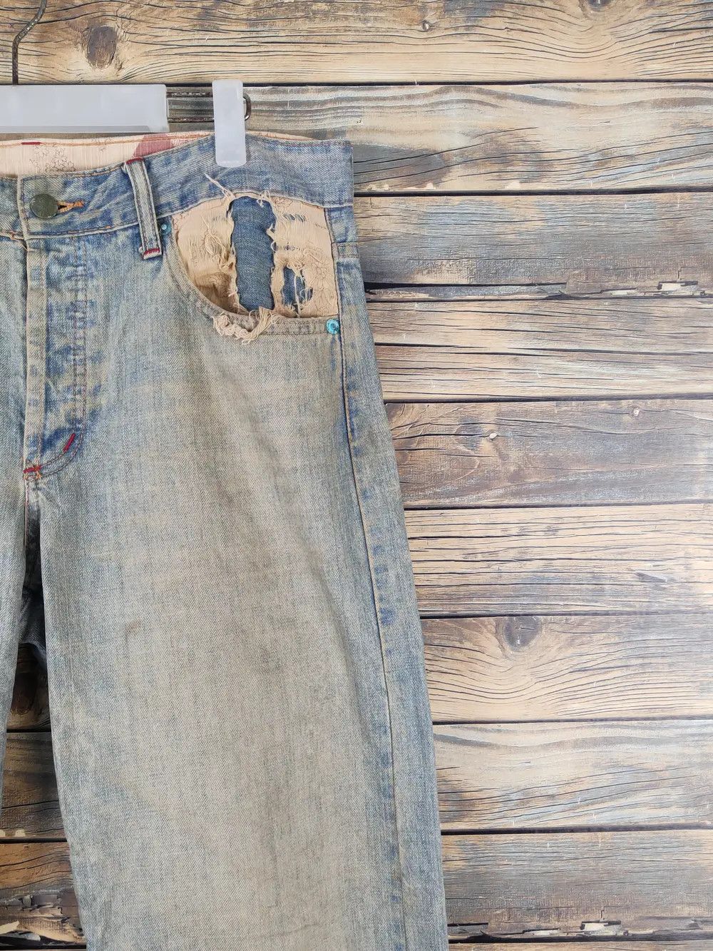 Takeo Kikuchi DL Takeo Kikuchi Blue Faded Distressed Ripped Jeans #W1478 Size US 32 / EU 48 - 17 Thumbnail
