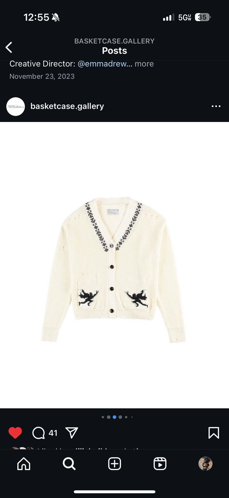 basketcase gallery Basketcase Gallery ‘Upstairs’ Cardigan Cream Size US S / EU 44-46 / 1 - 4 Thumbnail