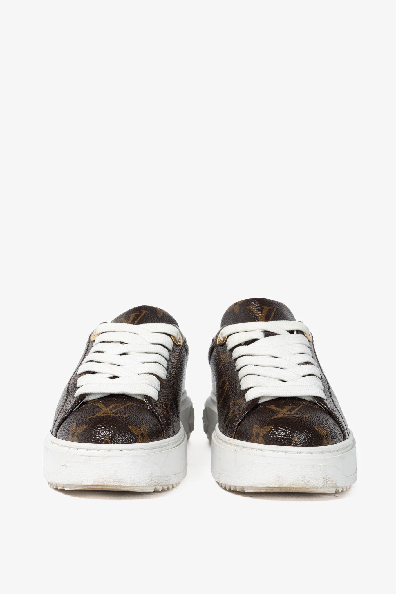 Louis Vuitton Louis Vuitton Time Out Monogram Canvas Platform Sneakers Size US 4 / IT 34 - 2 Thumbnail