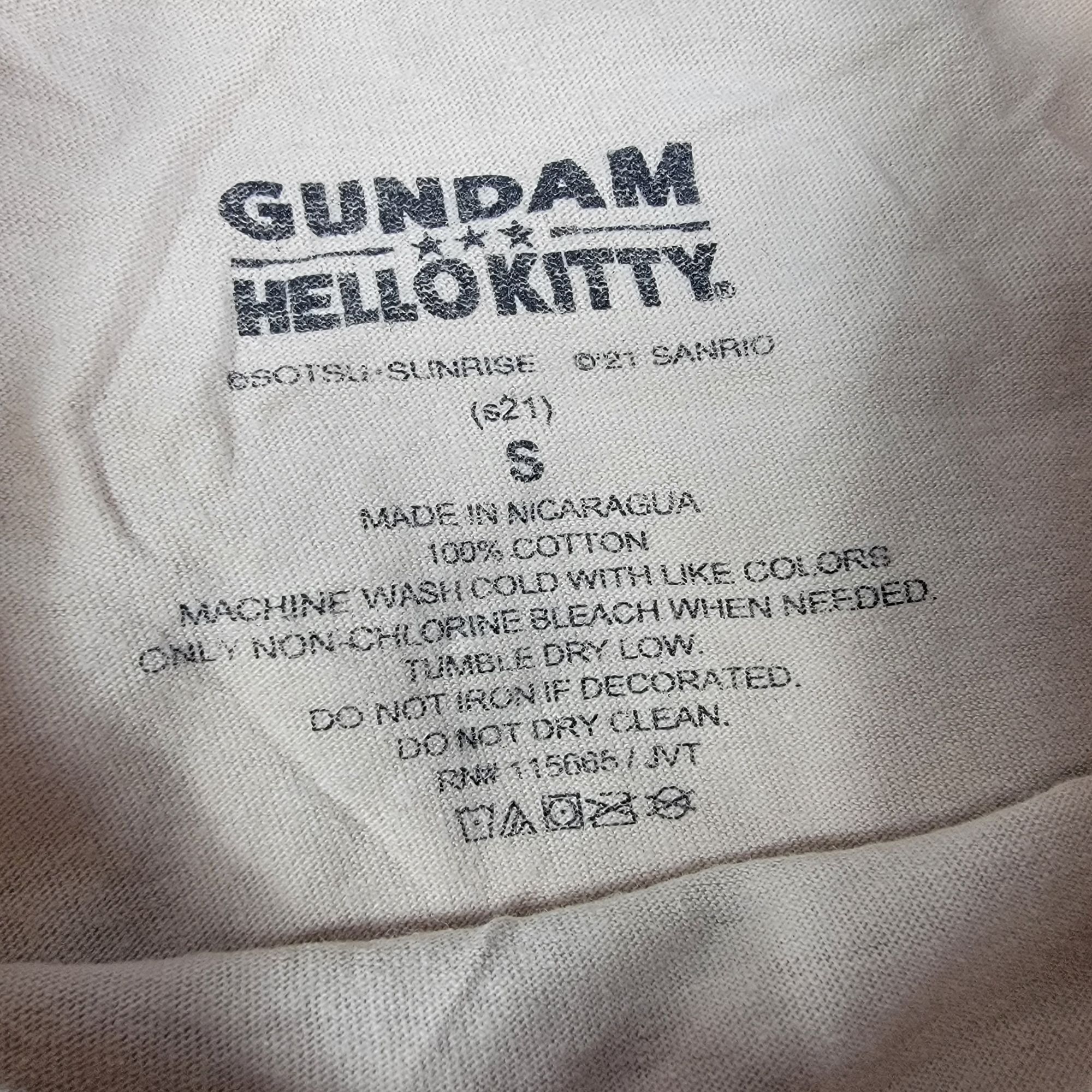 Other Gundam x Hello Kitty Collaboration Adults Small Beige T-Shir Size S / US 4 / IT 40 - 4 Thumbnail