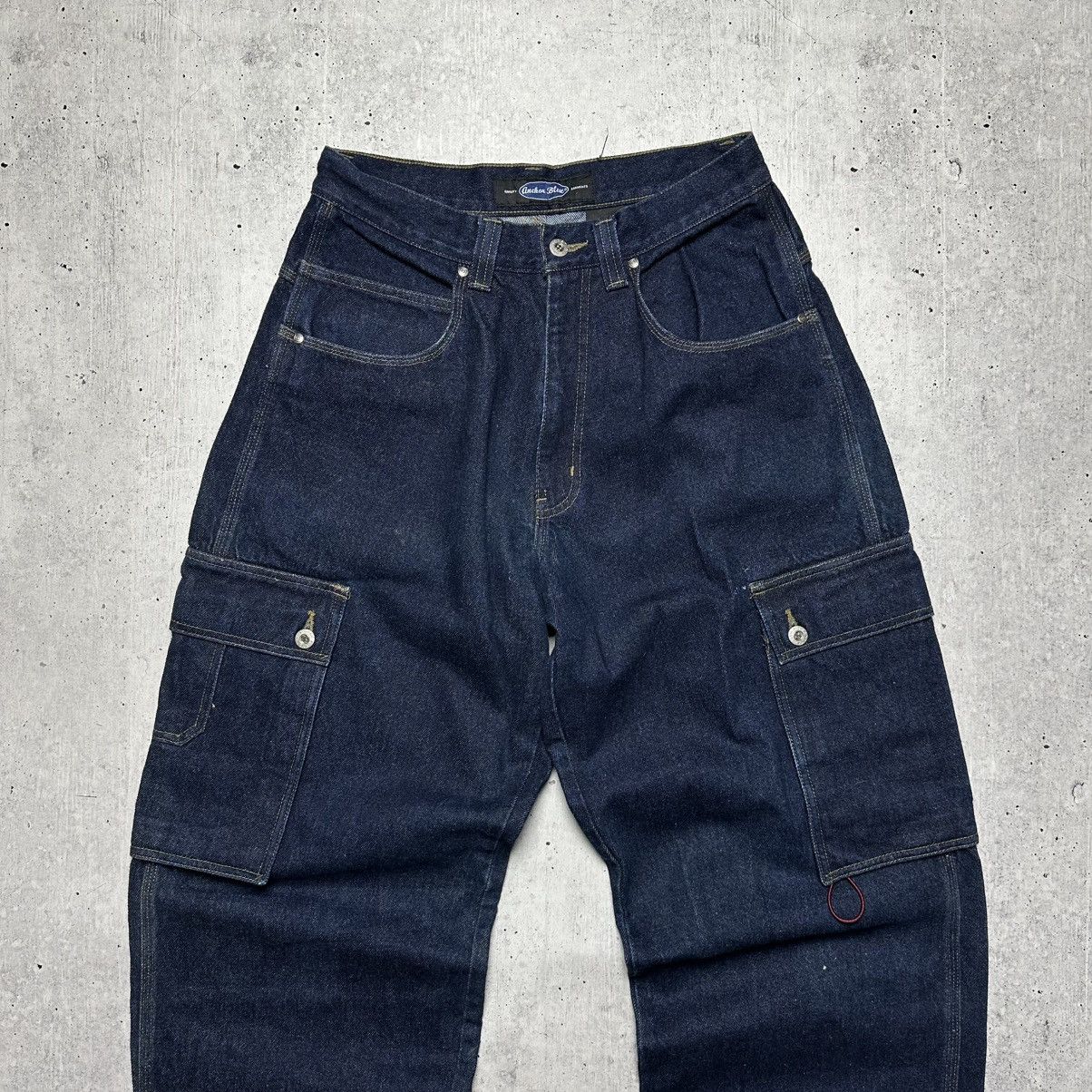 Anchor Blue × Vintage VINTAGE ANCHOR BLUE JEANS BAGGY CARGO HEAVY DUTY PANT Size US 32 / EU 48 - 7 Thumbnail