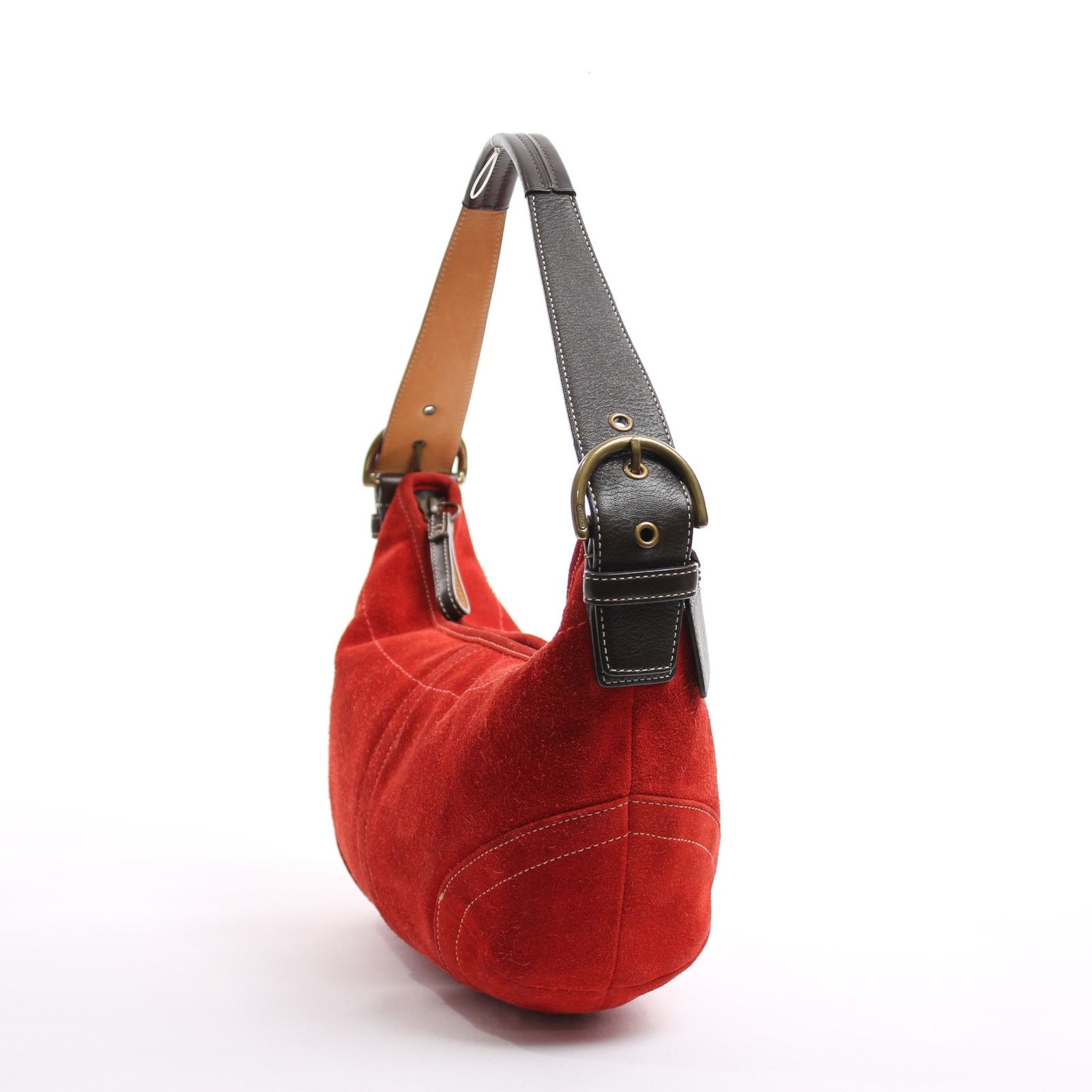 Coach Authentic Coach Soho Y2K Red Suede Shoulder Bag Size ONE SIZE - 4 Thumbnail