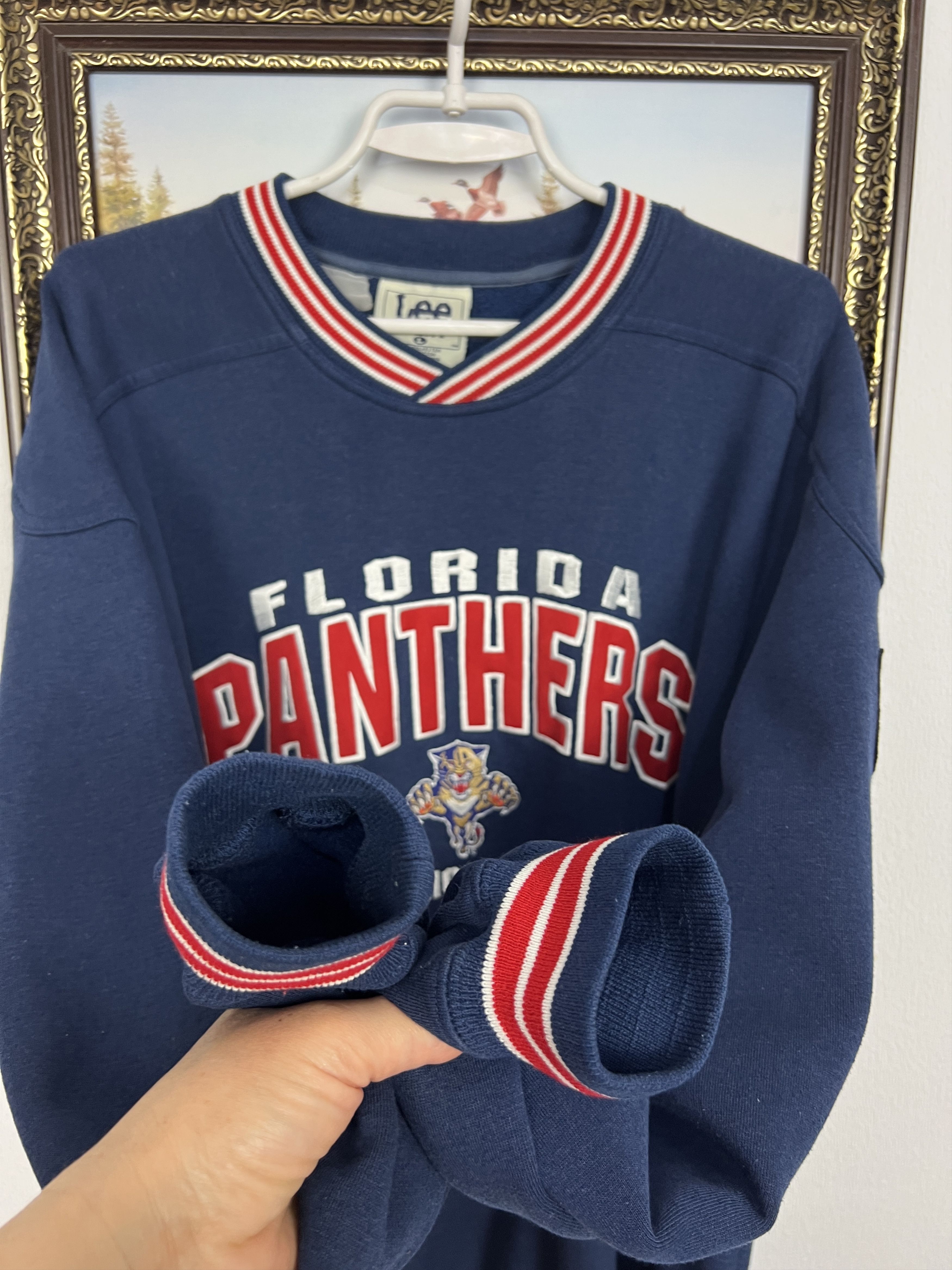 Lee Vintage Florida Panthers NHL Sweatshirt Over Print Crewneck Size US L / EU 52-54 / 3 - 6 Thumbnail