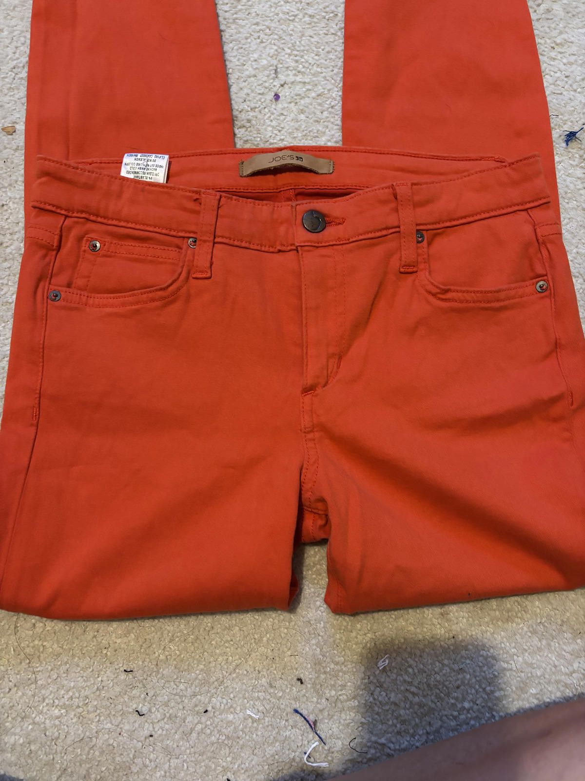 Other Women's Joe's Jeans Skinny Jeans in Bright Orange 27 Size 27" / US 4 / IT 40 - 4 Thumbnail