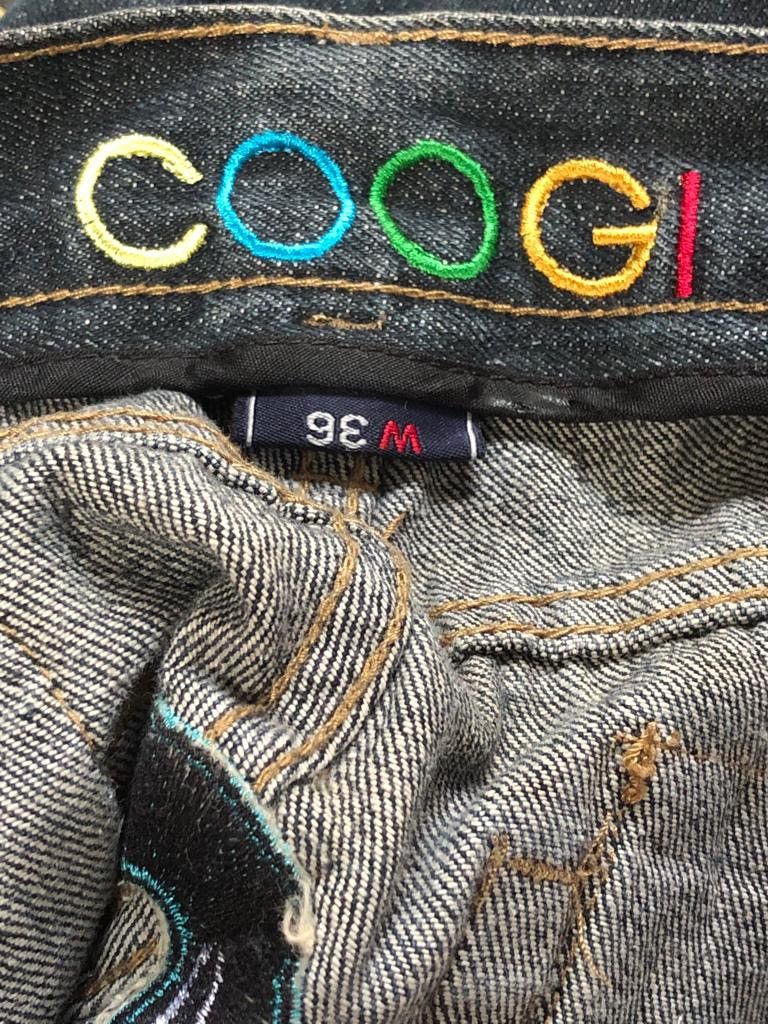 Coogi Baggy Jeans Embroidered Ice Logo