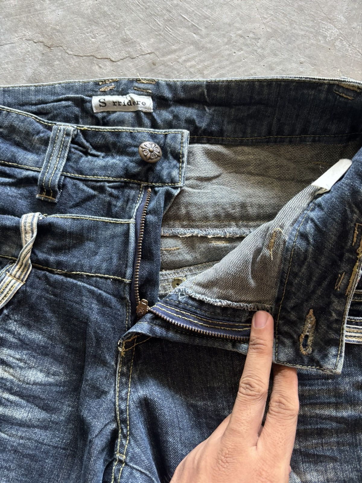 PPFM double waist sorridere faded wash whiskered japanese punk Size US 31 - 5 Thumbnail