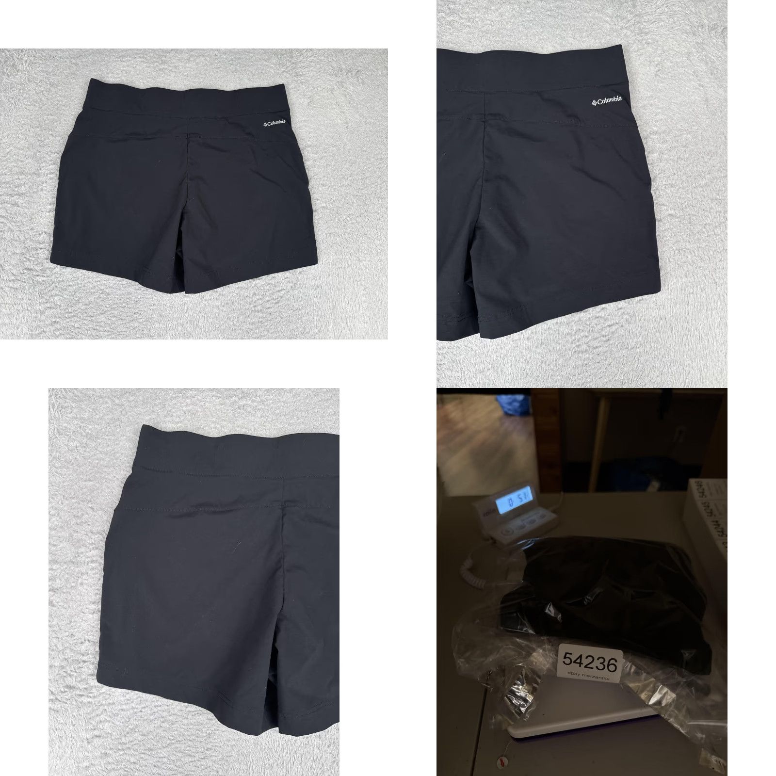 Vintage Columbia Shorts Womens Large Black Chino Pull On Stretch Hiking Walking Nylon Size 36" / US 14 / IT 50 - 9 Thumbnail