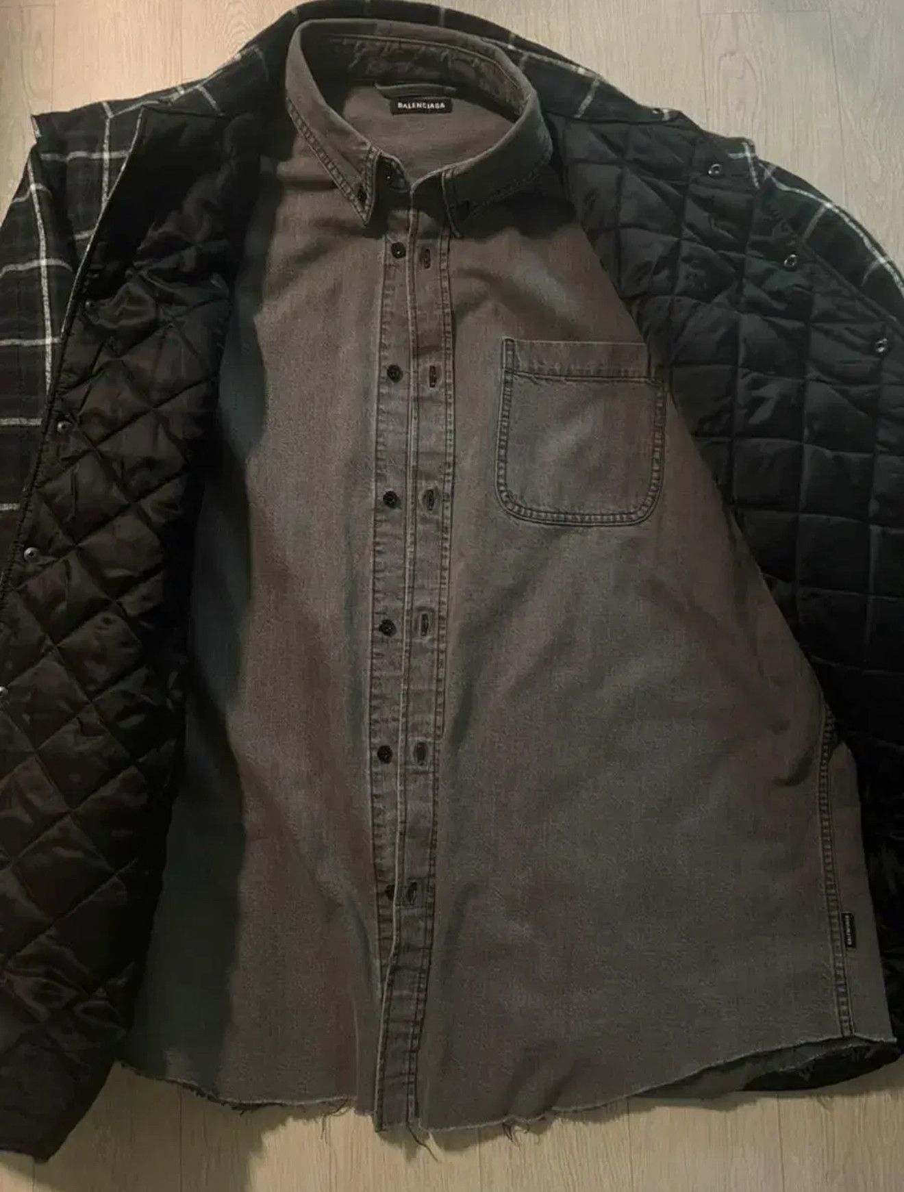 Balenciaga Balenciaga oversized layered denim padded shirt Size US M / EU 48-50 / 2 - 3 Thumbnail