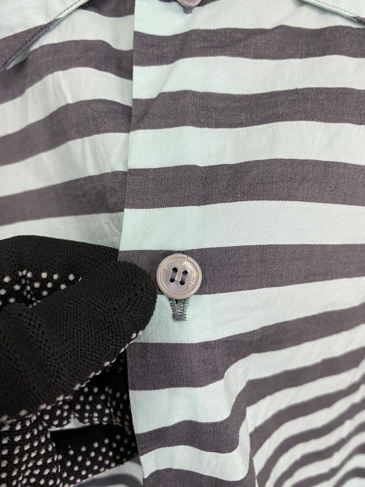 Designer × Vintage × agnes b. Vintage agnes b striped button ups shirt Size US M / EU 48-50 / 2 - 5 Thumbnail